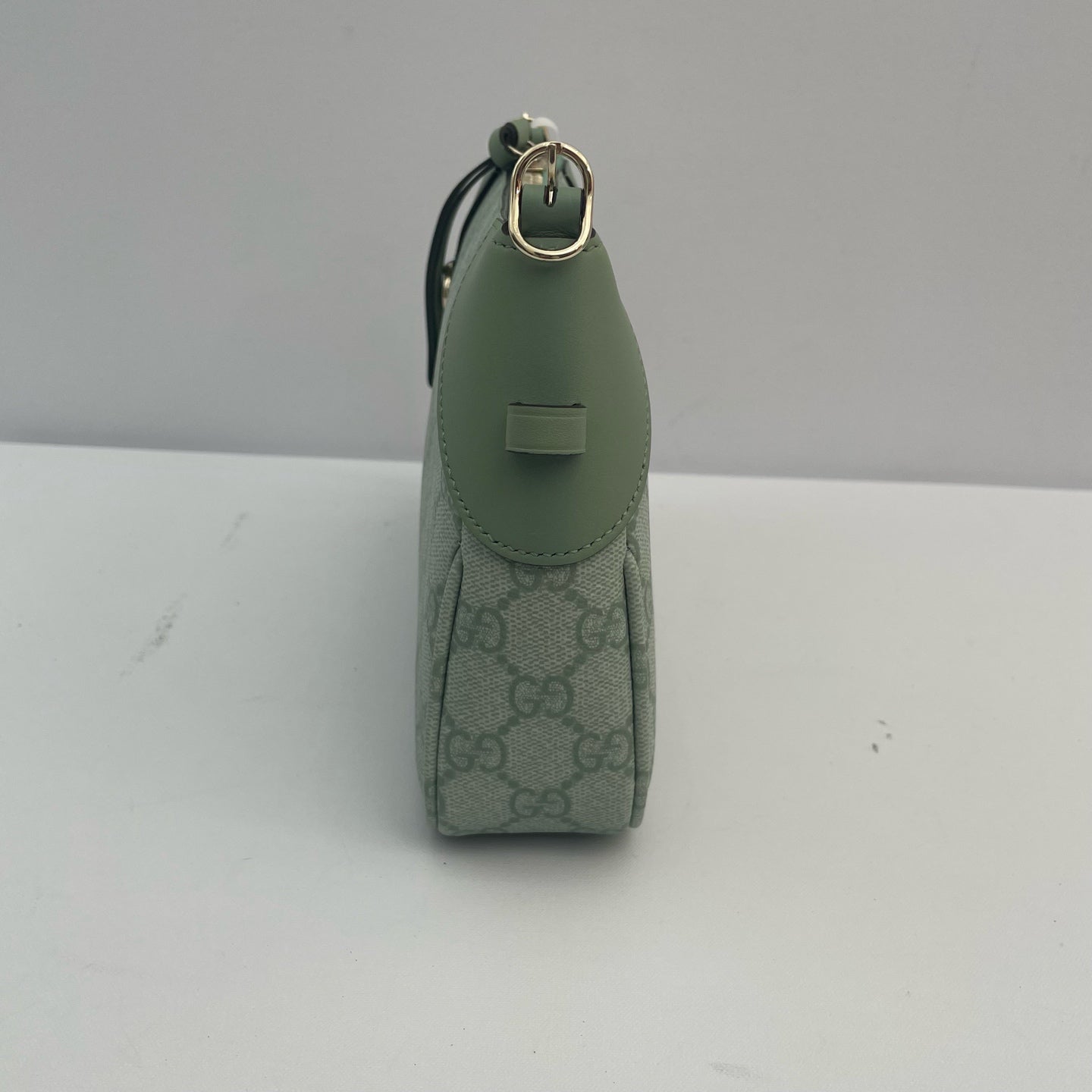 Gucci - 0436 Shoulder Bag - GG Supreme coated canvas with leather trim - Mint Green with Gold-Tone Hardware - (mini)