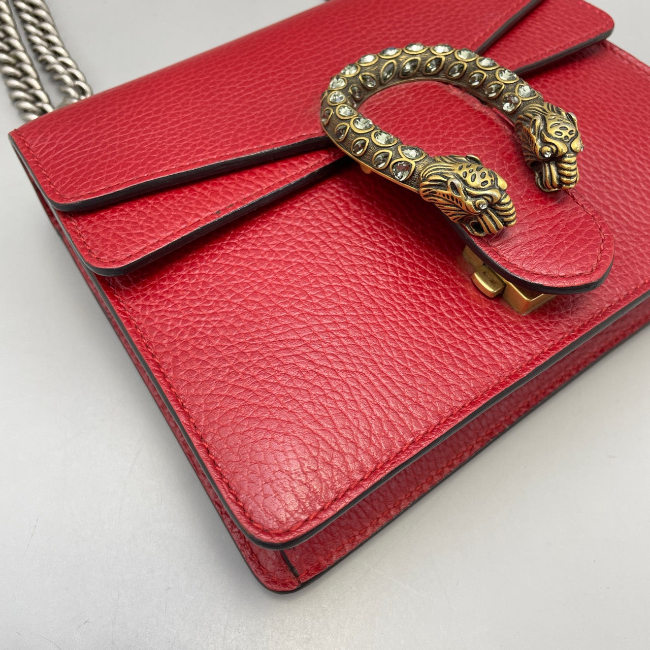 Gucci - Dionysus Small Shoulder Bag - Leather - Red - (small)