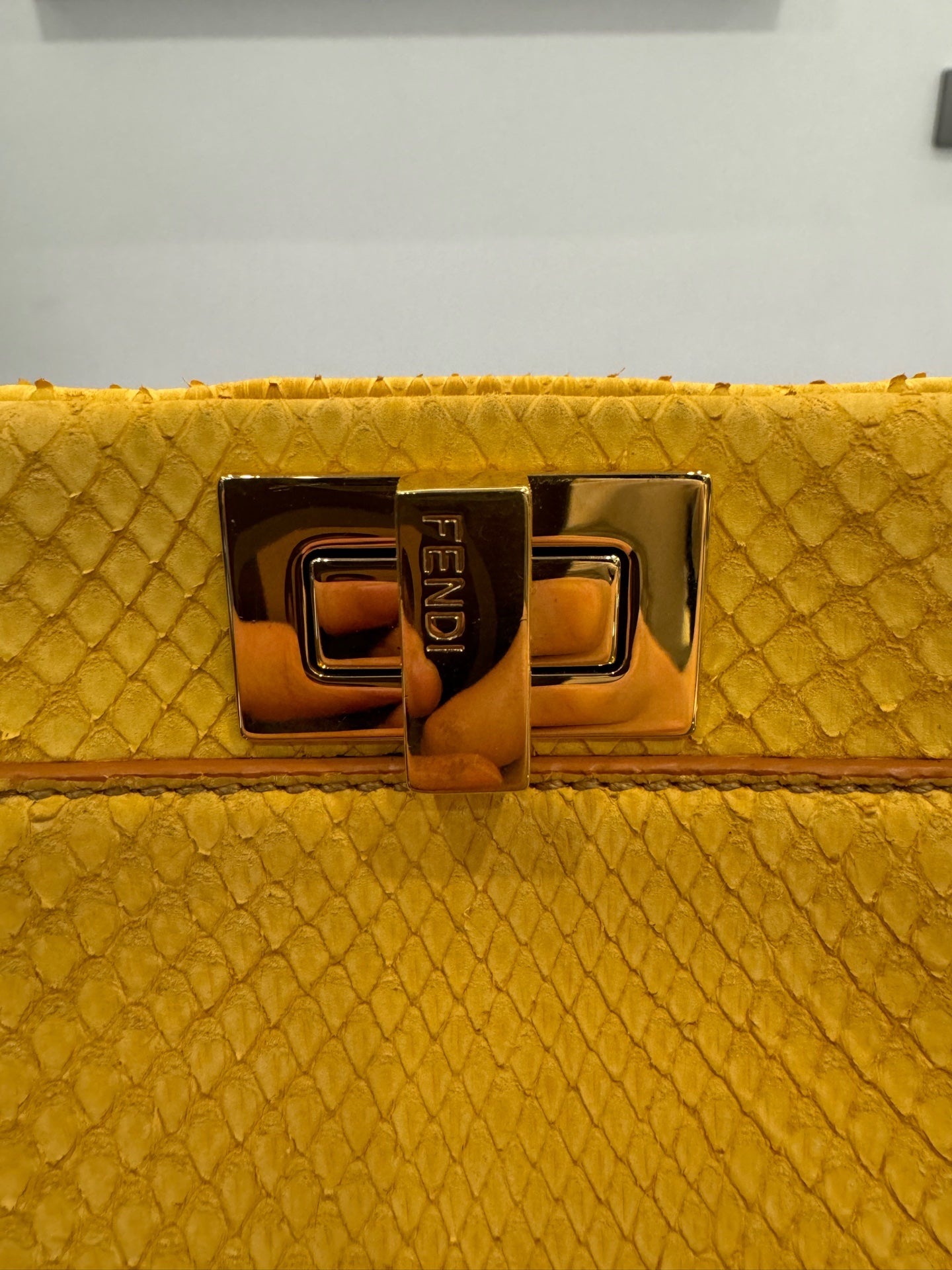 Fendi - Peekaboo Mini - Exotic leathers - Python - Yellow - (mini)