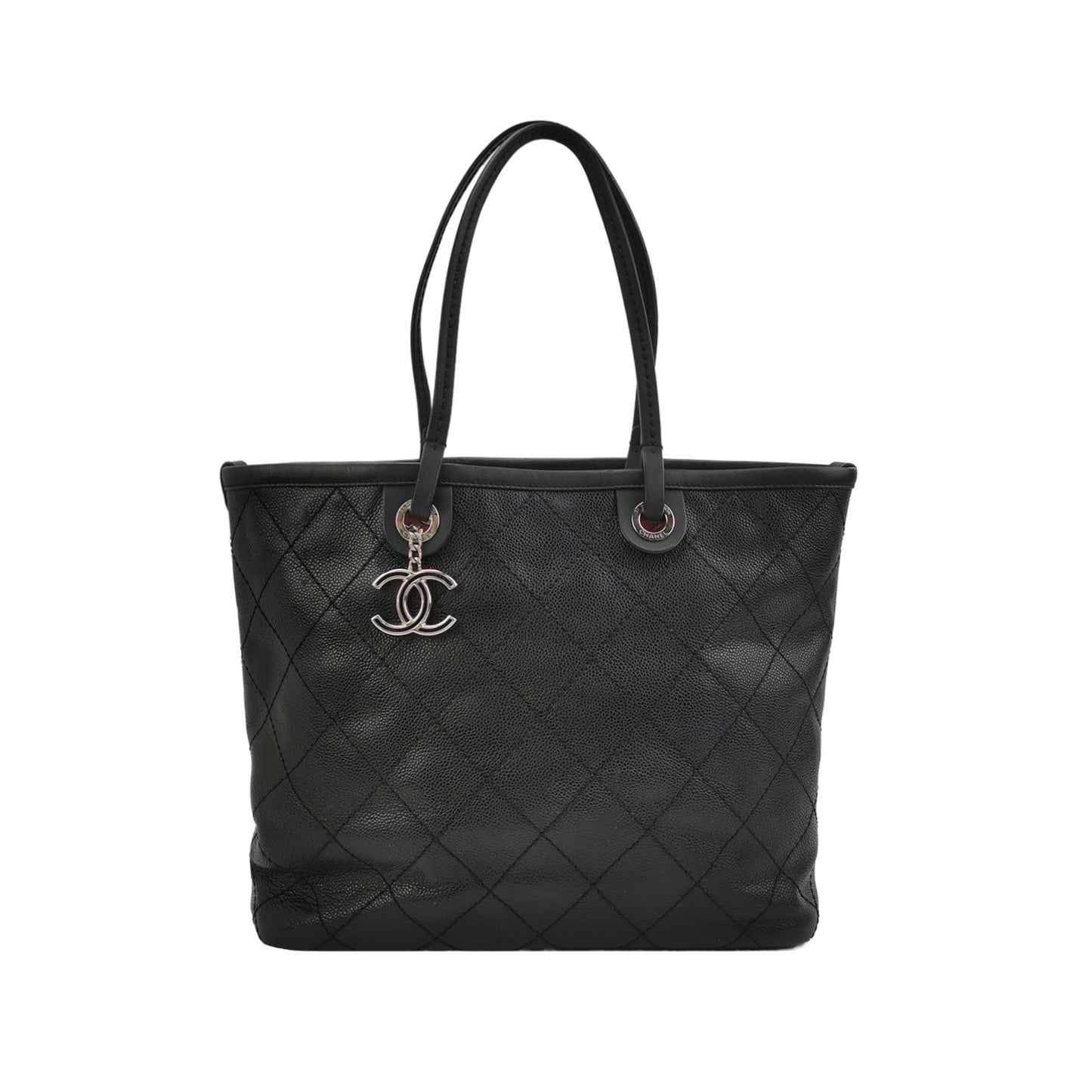 Chanel - Quilted Tote Bag (AS3128) - Caviar leather - Black - (medium)