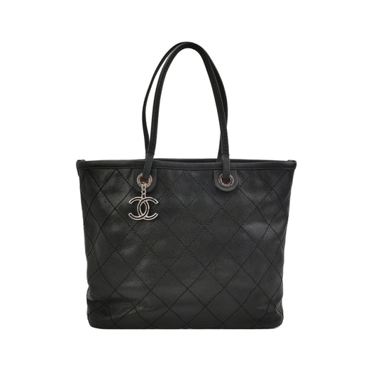 Chanel - Quilted Tote Bag (AS3128) - Caviar leather - Black - (medium)