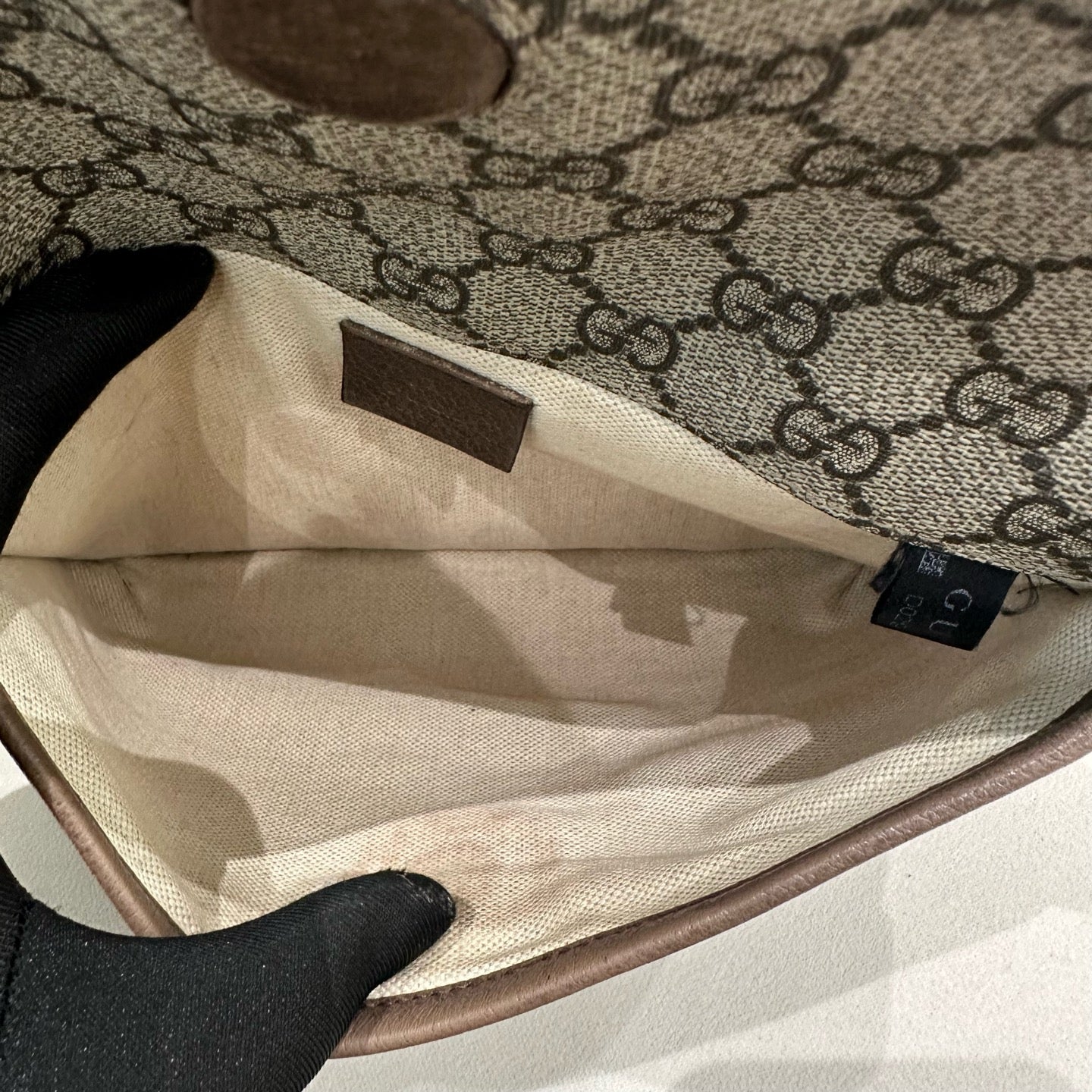 Gucci - Ophidia GG Supreme Tiger Head Belt Bag - GG Supreme canvas with leather trim and Web stripe fabric - Beige - (Small)