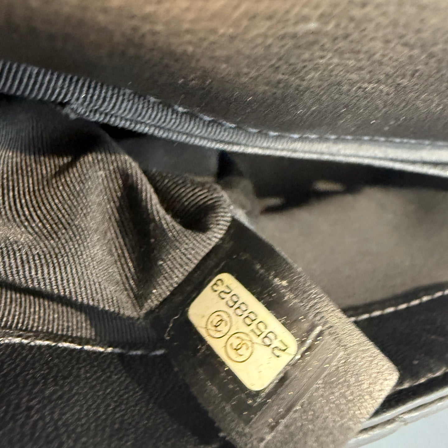 Chanel - Mini Flap Bag with Pearl Chain - Lambskin leather - Black - (mini)