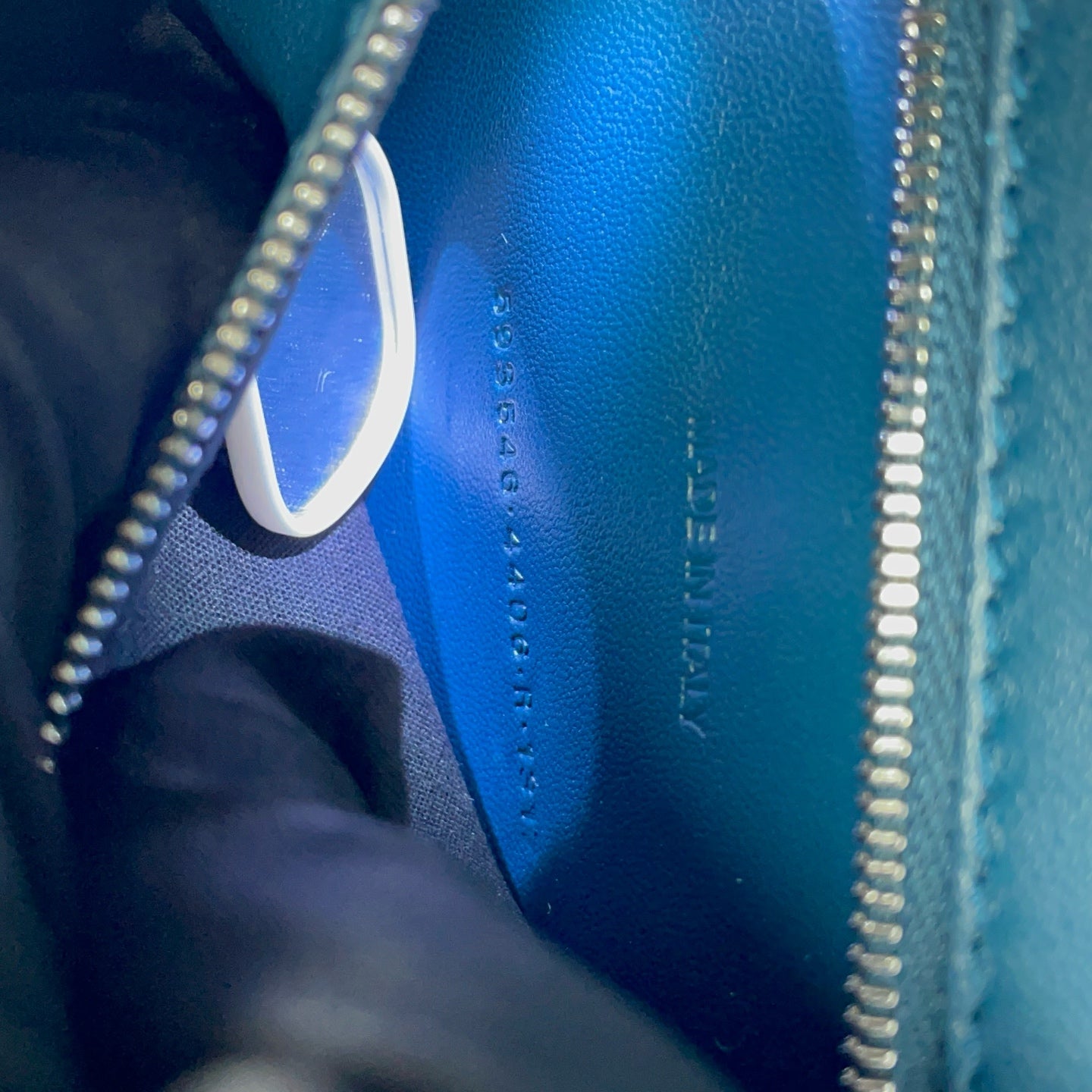 Balenciaga - Hourglass S Bag - Crocodile-embossed leather - Blue - (mini)