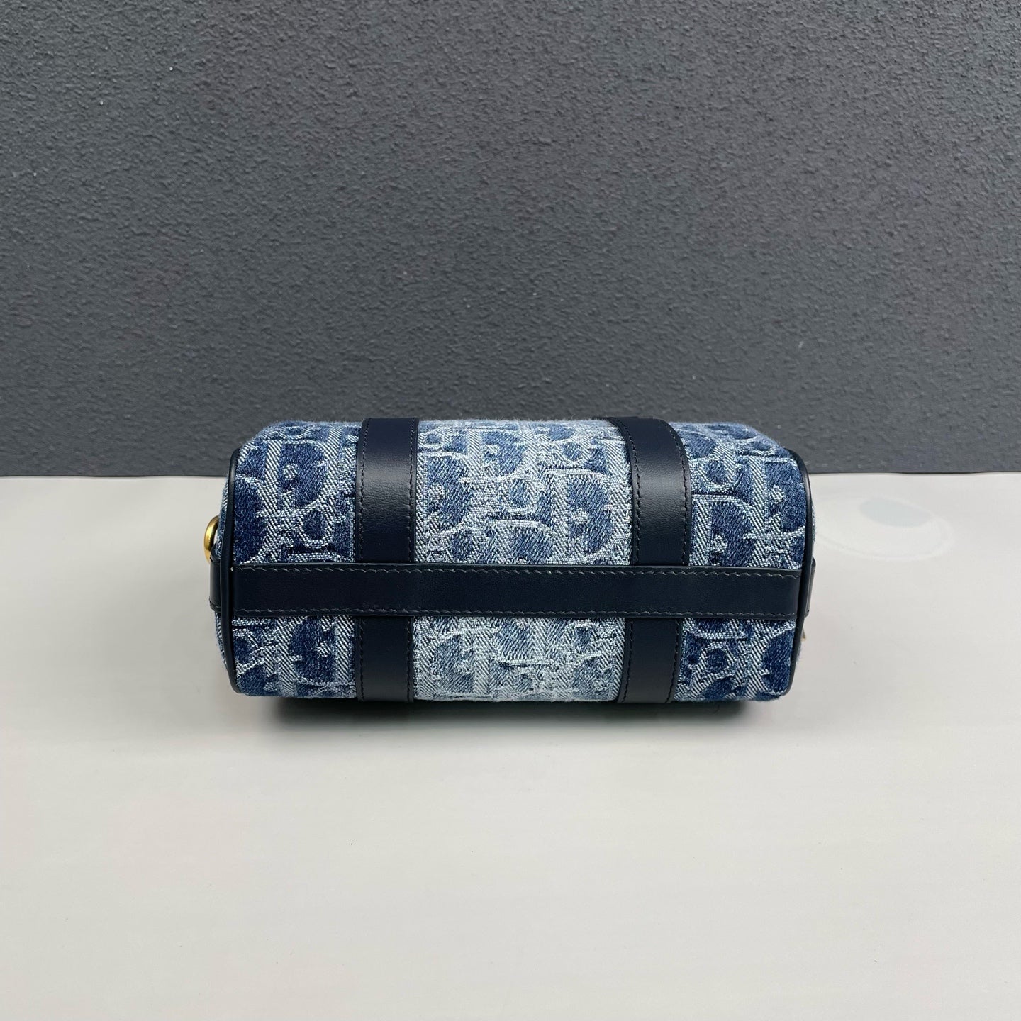 Dior - Groove Mini Boston Bag - Denim canvas with Dior Oblique jacquard and smooth leather trim - Blue - (mini)