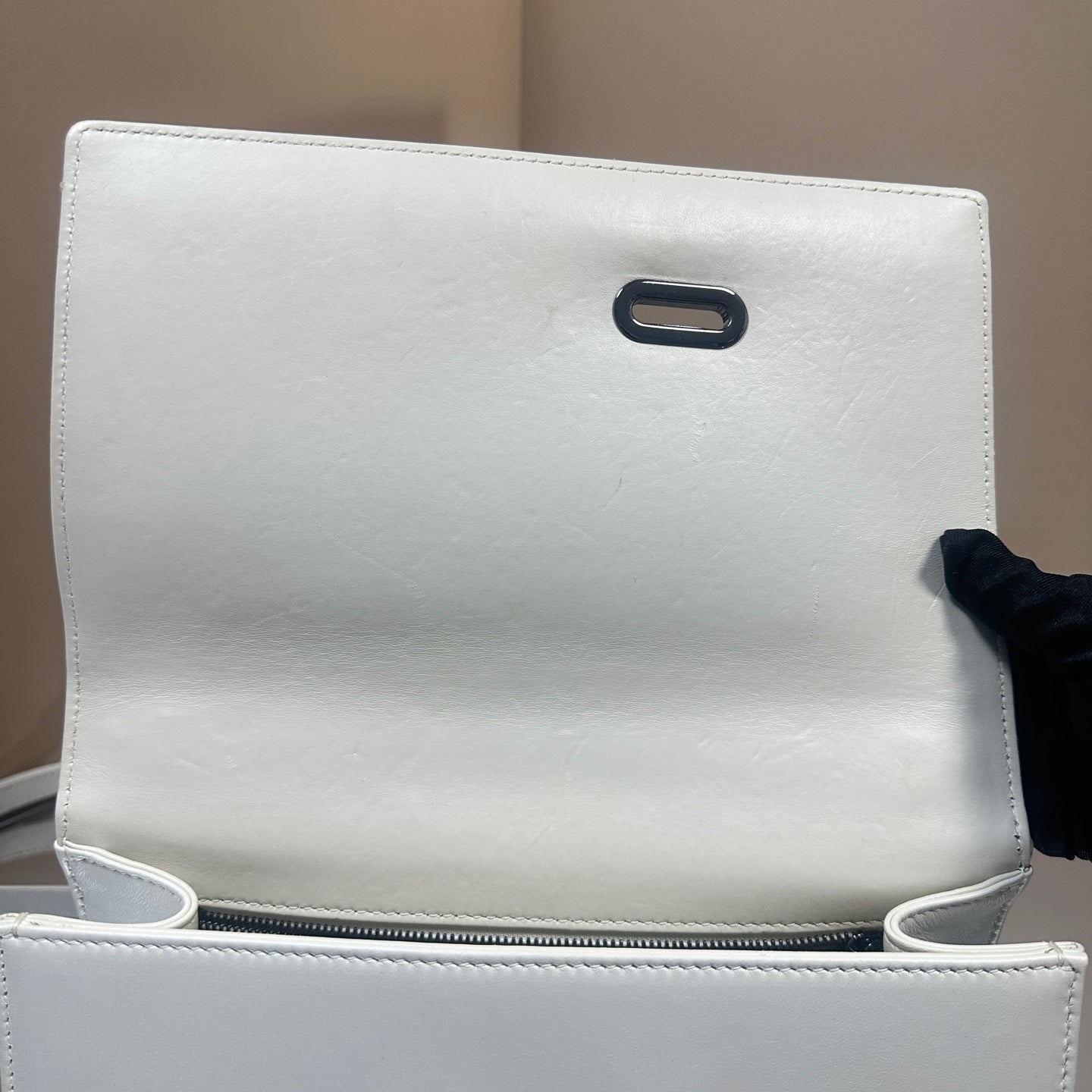 Dior - Montaigne 30 - Leather - White with Black Hardware - (medium)