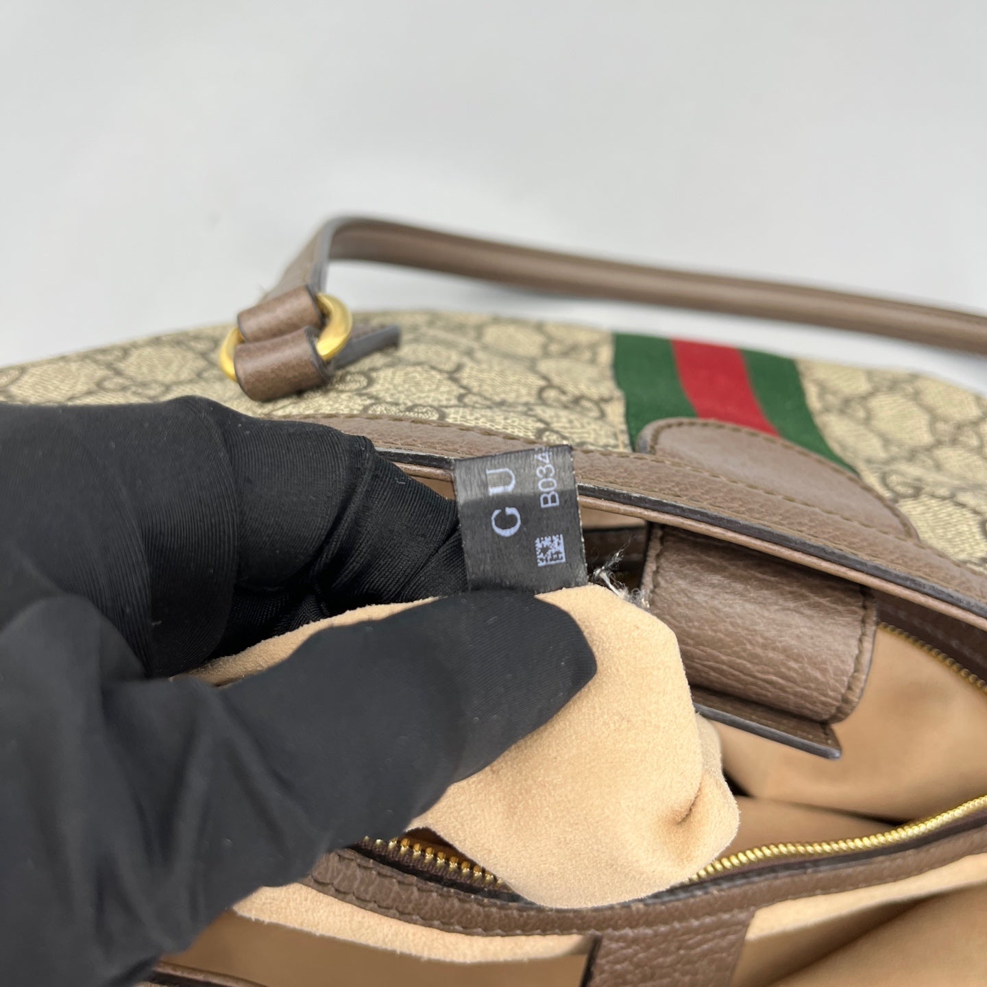 Gucci - Ophidia Tote - GG Supreme canvas with leather trim - Ebony - (medium)