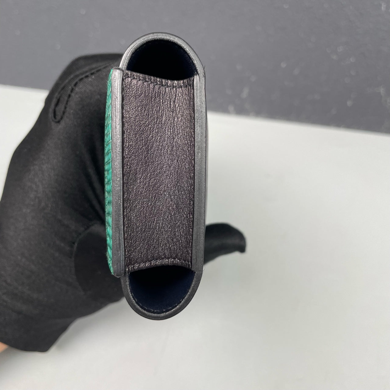 Hermès - H071034CAAA Long Wallet / Organizer - Lizard skin and calfskin leather - Black and Green - (Small)