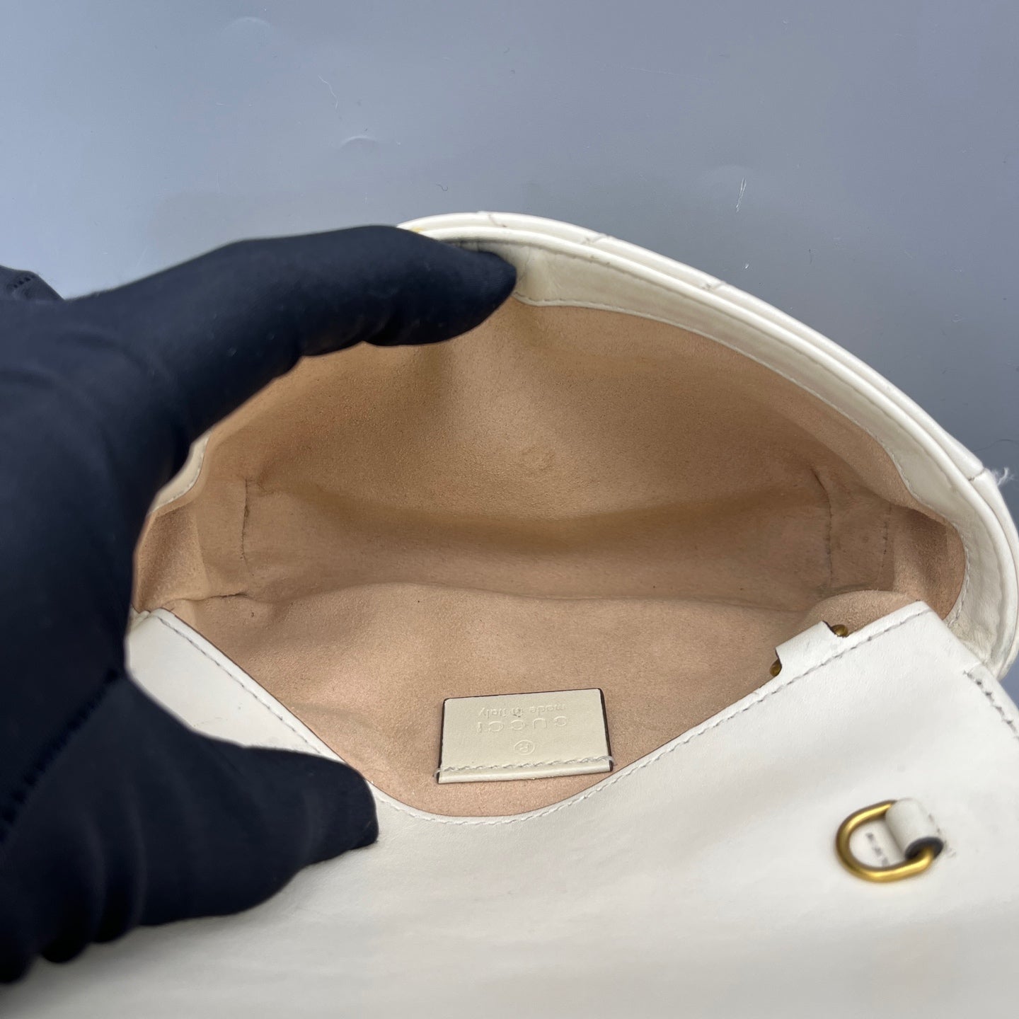 Gucci - Marmont Super Mini - Matelassé leather - White with Gold-Tone Hardware - (mini)