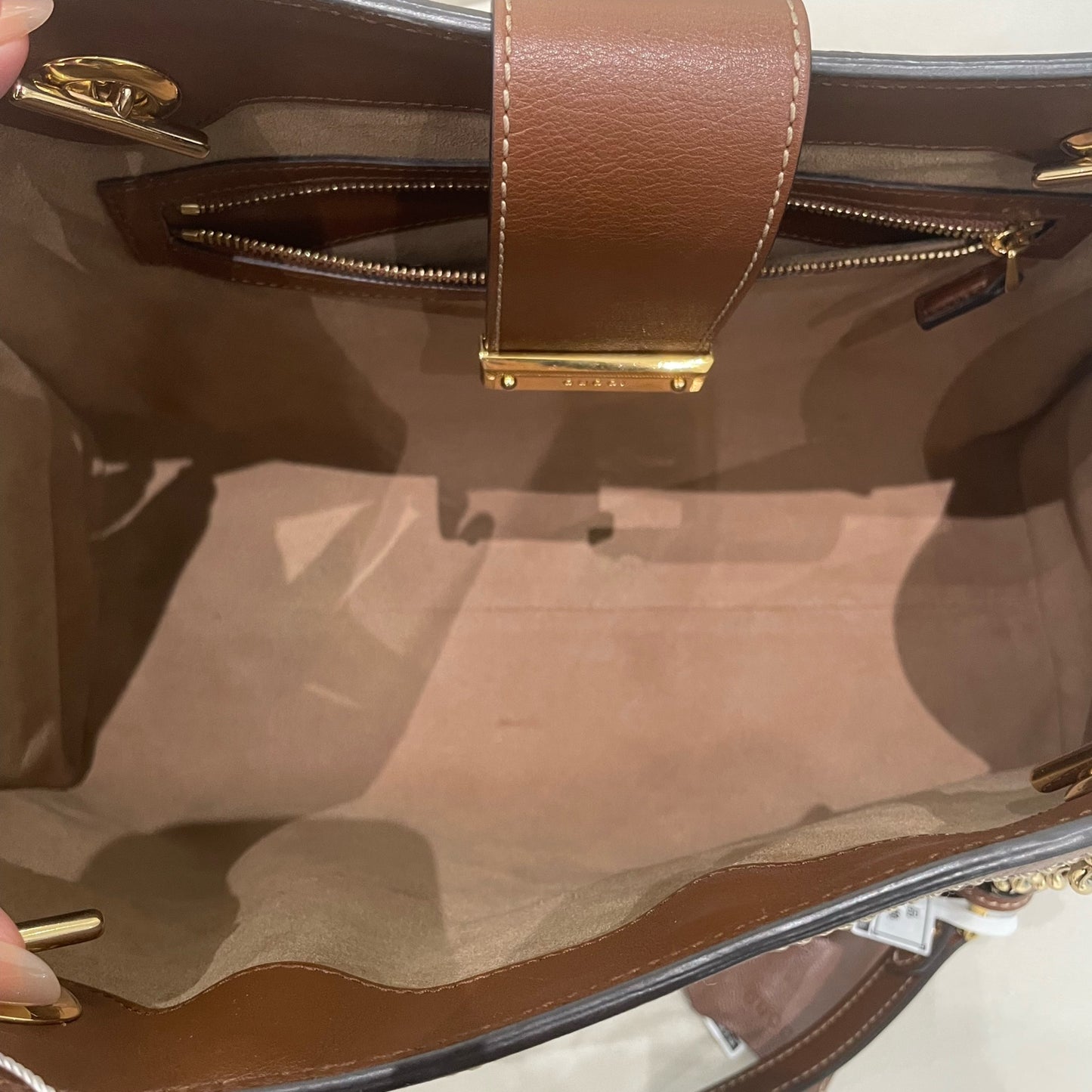 Gucci - Padlock Medium Top Handle Bag - GG Supreme canvas with leather trim - Brown - (medium)