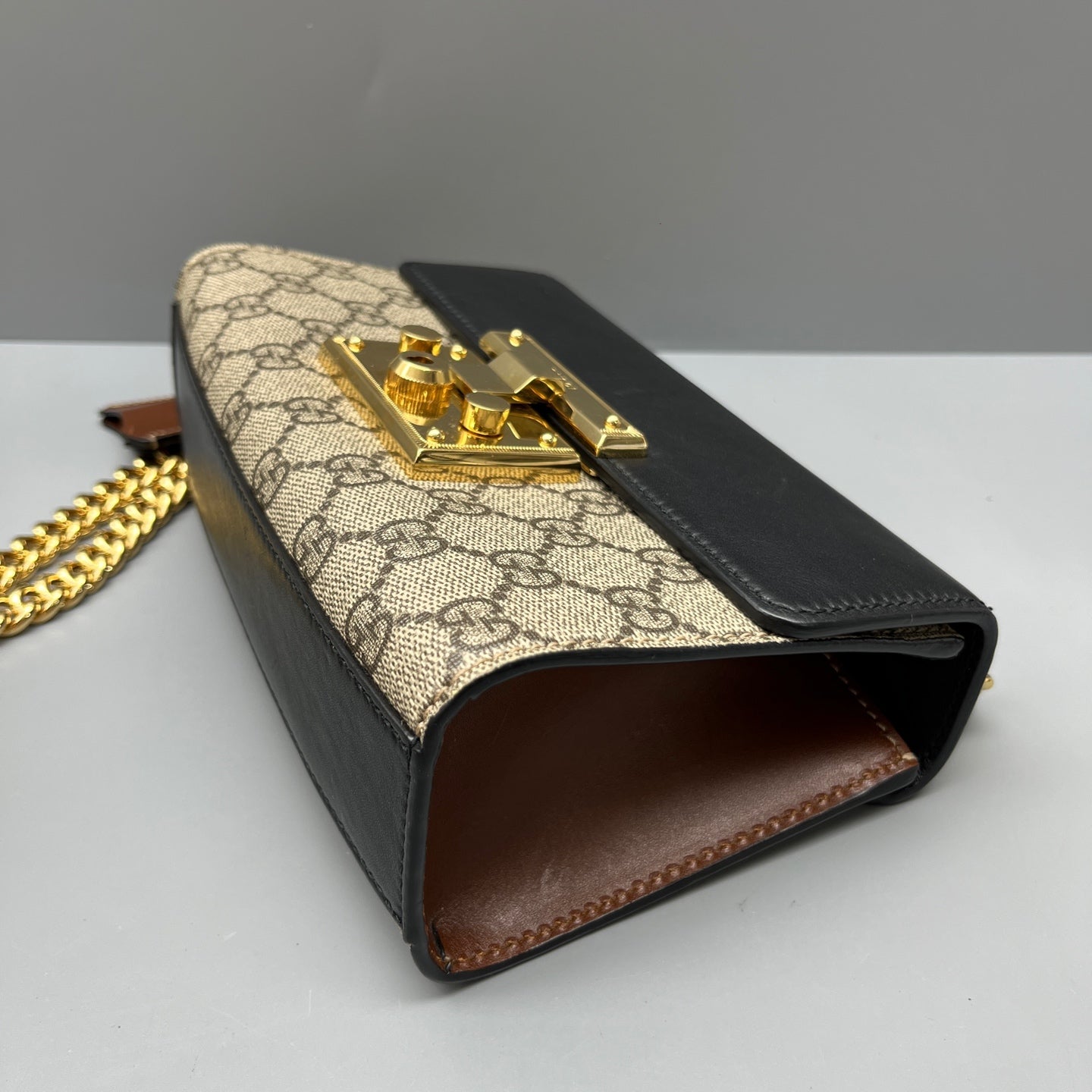 Gucci - Padlock Chain Bag - GG Supreme canvas with leather trim - Multicolour - (mini)