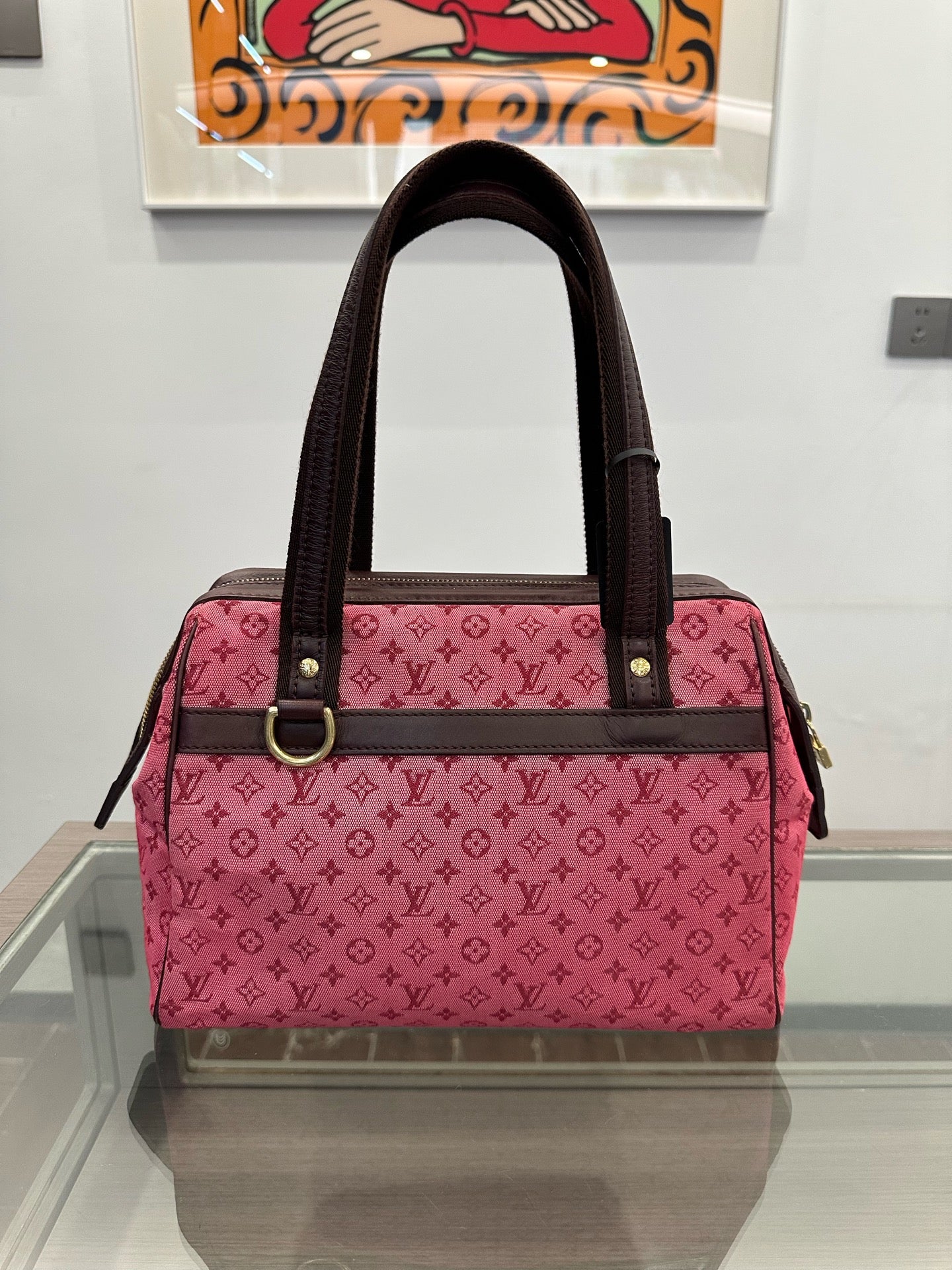Louis Vuitton - Monogram Denim Boston Bag - Denim - Jeans - Pink - (medium)