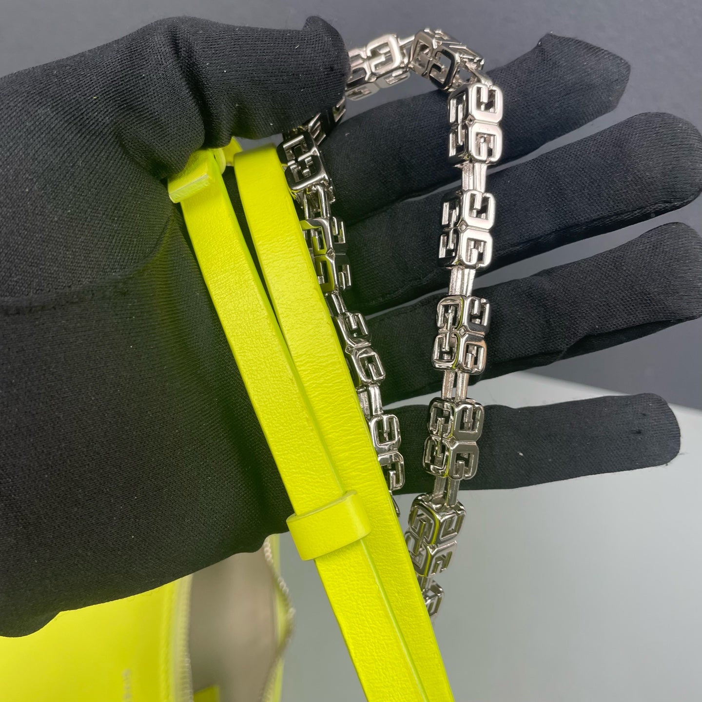 Givenchy - Moon Cut Small Shoulder Bag - Leather - Yellow - (Small)
