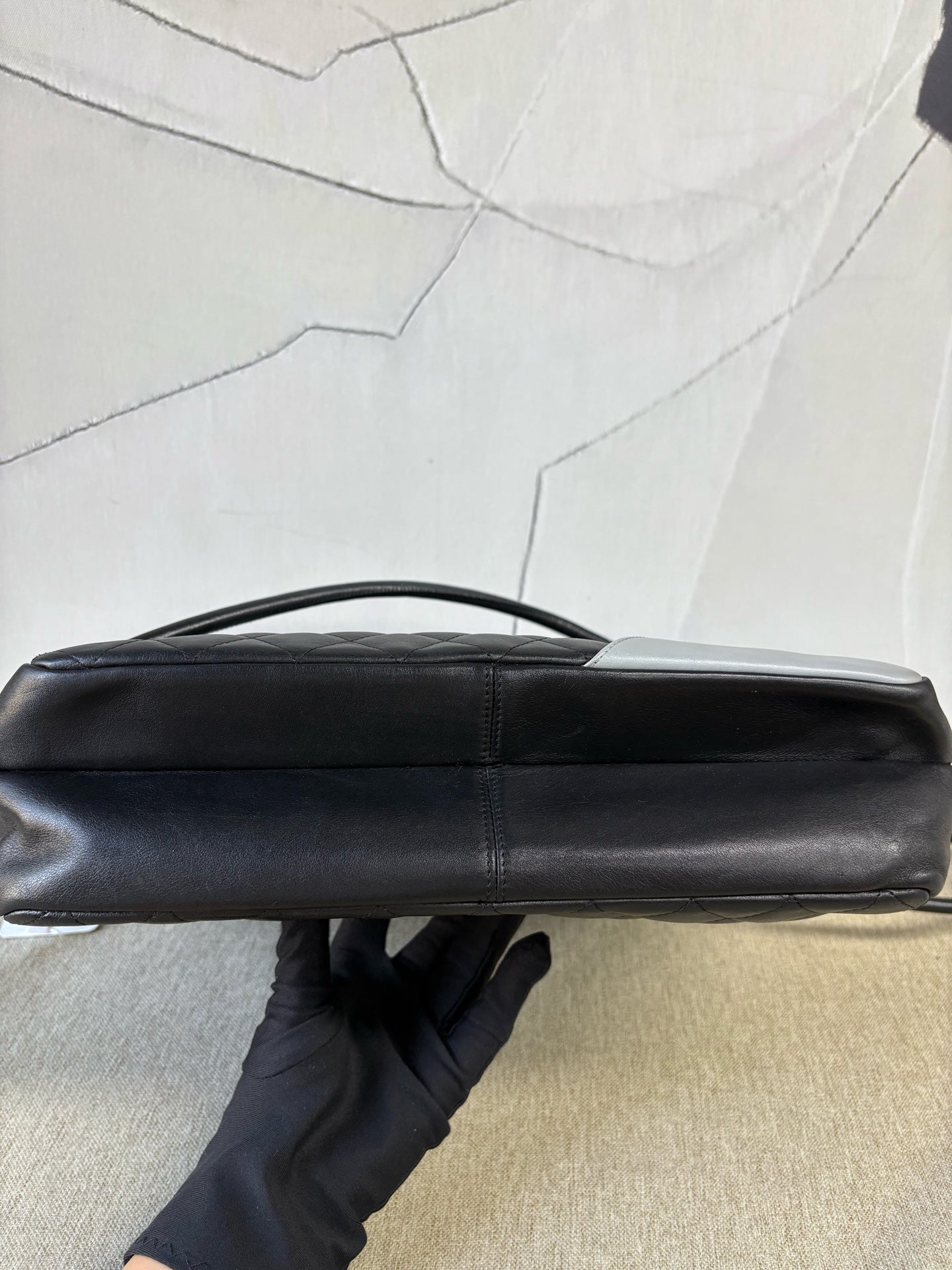 Chanel - Cambon Camera Bag - Cowhide leather - Black - (Large)