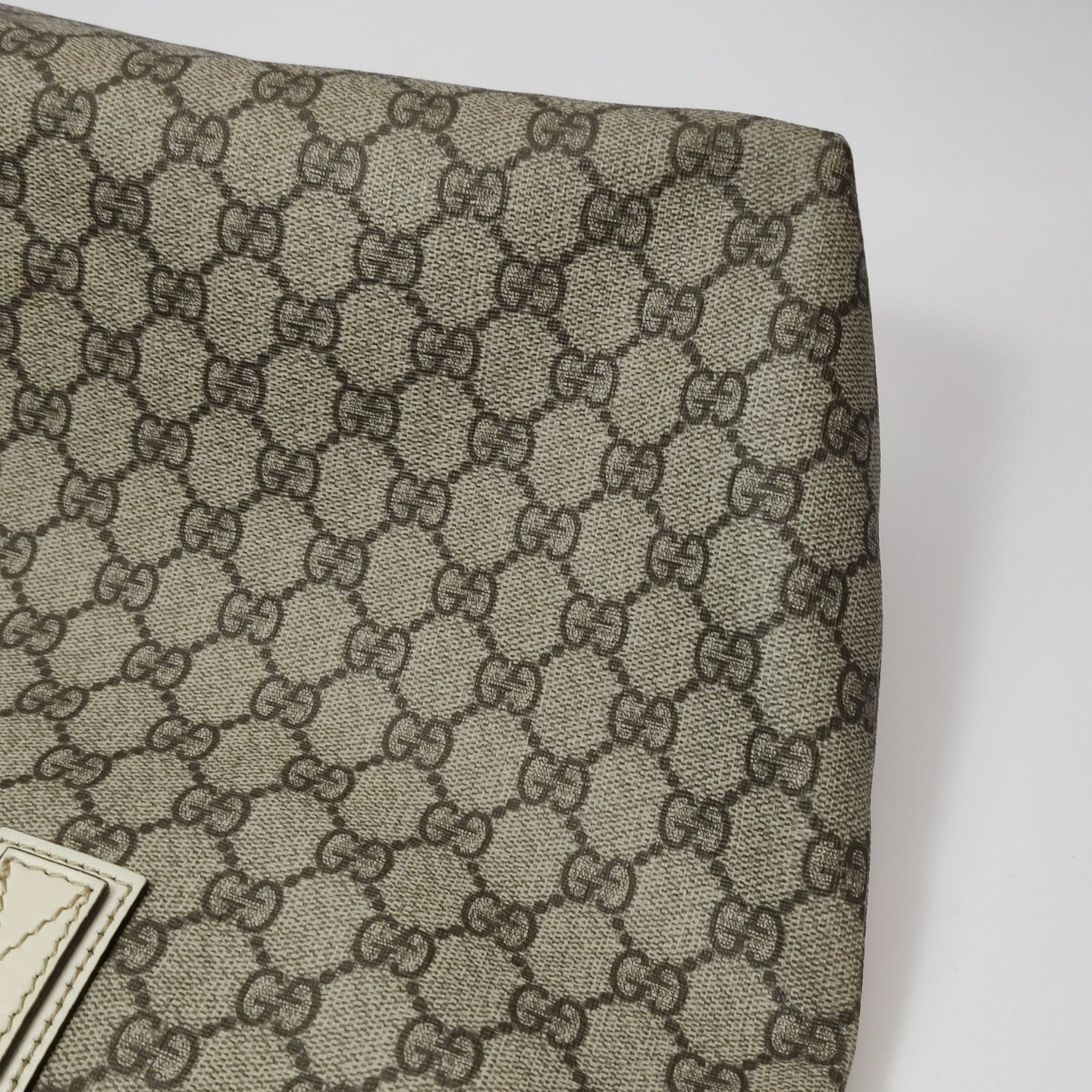 Gucci - GG Supreme Tote Bag - GG Supreme coated canvas with leather trim - Beige - (Medium)