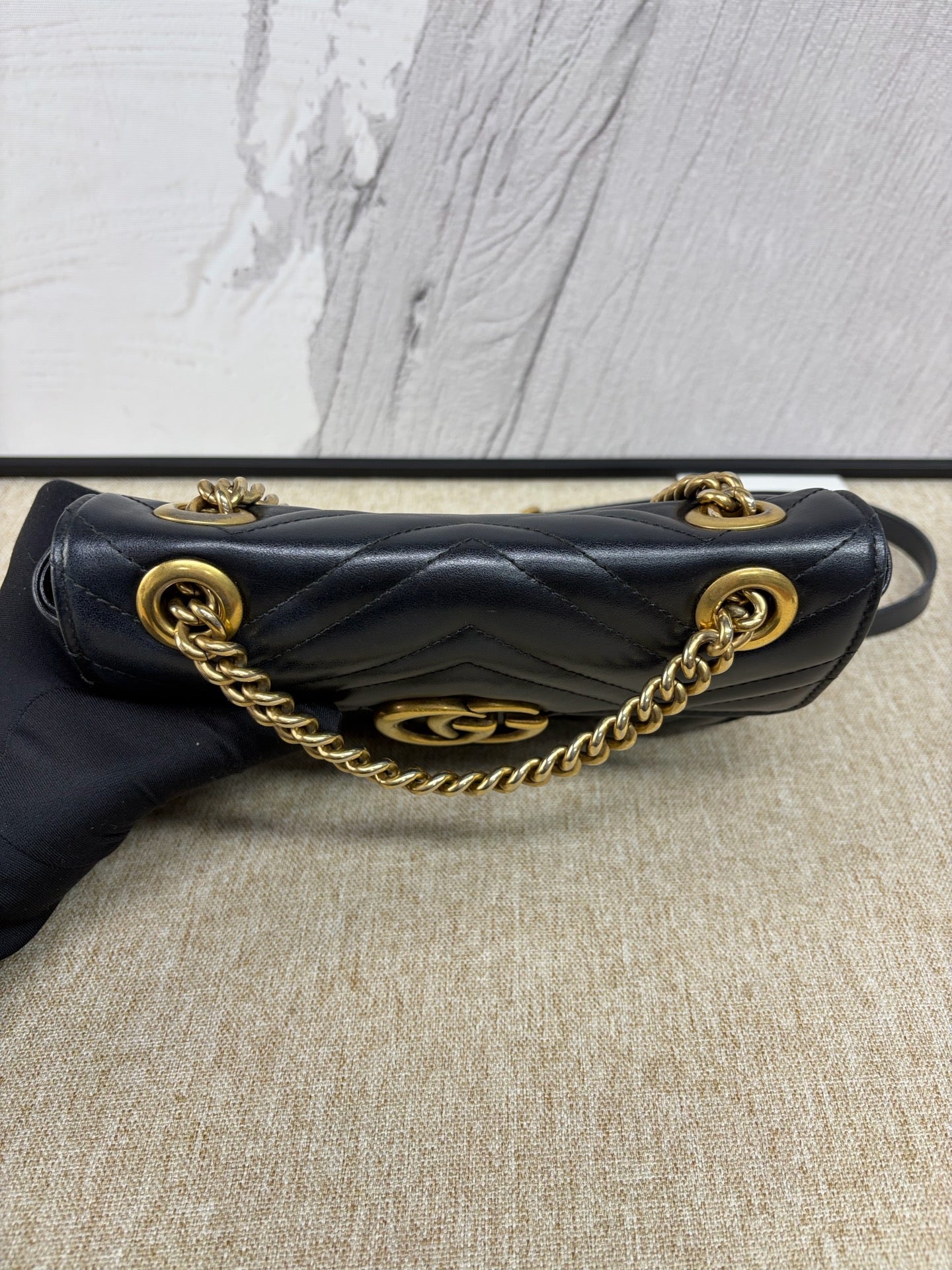 Gucci - GG Marmont Matelassé Mini Bag - Leather - Black - (mini)