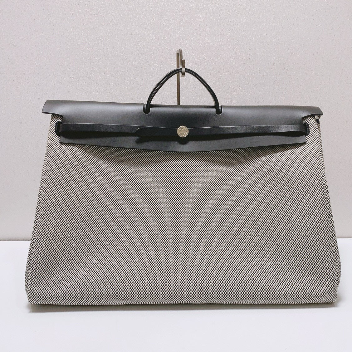 Hermès - Herbag 50 - Canvas and Leather - Black and White - (Large)