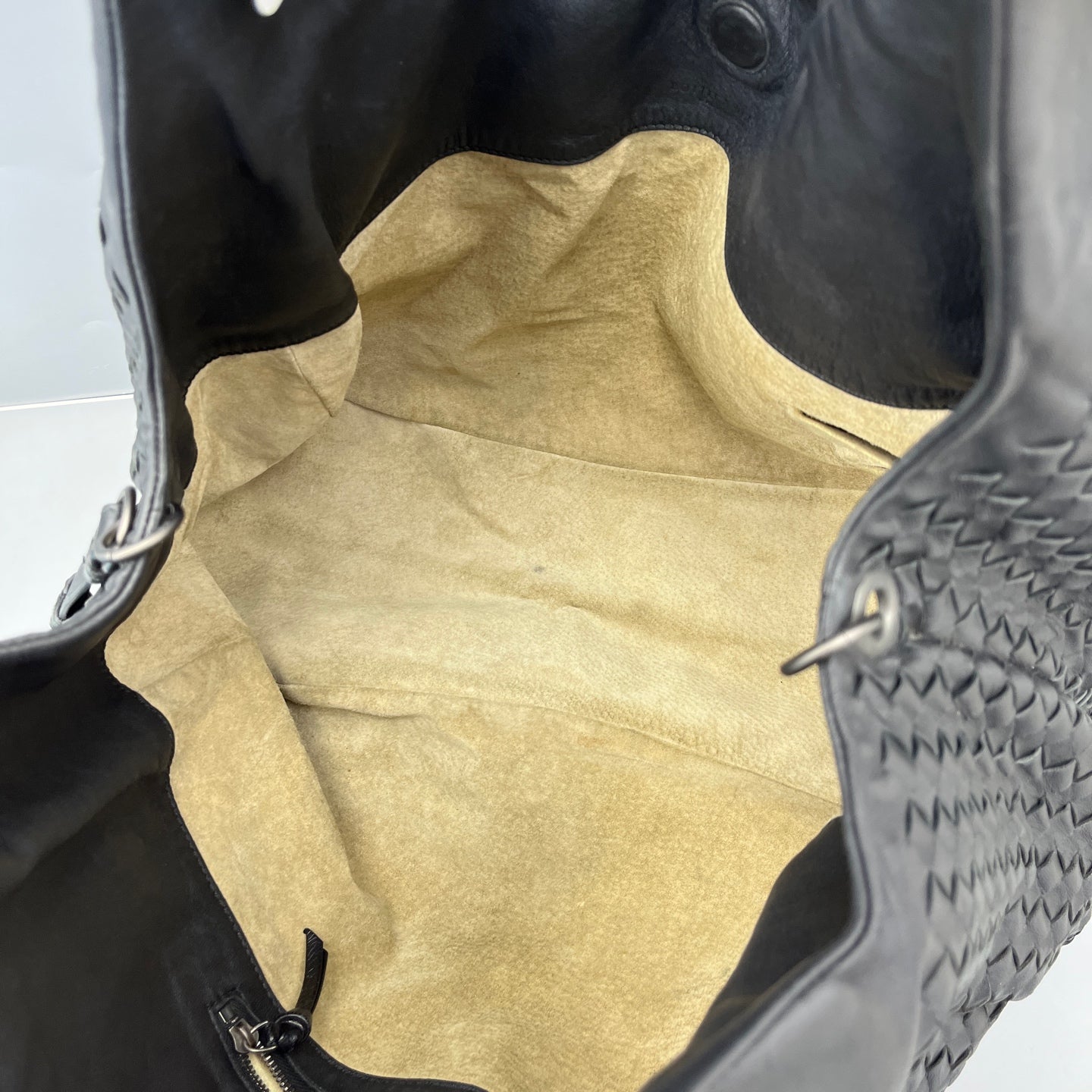Bottega Veneta - Intrecciato Double Bridge Hobo Bag - Leather - Black - (Large)