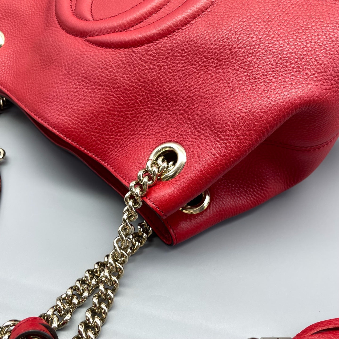 Gucci - Soho Chain Shoulder Bag - Leather - Red - (Medium)