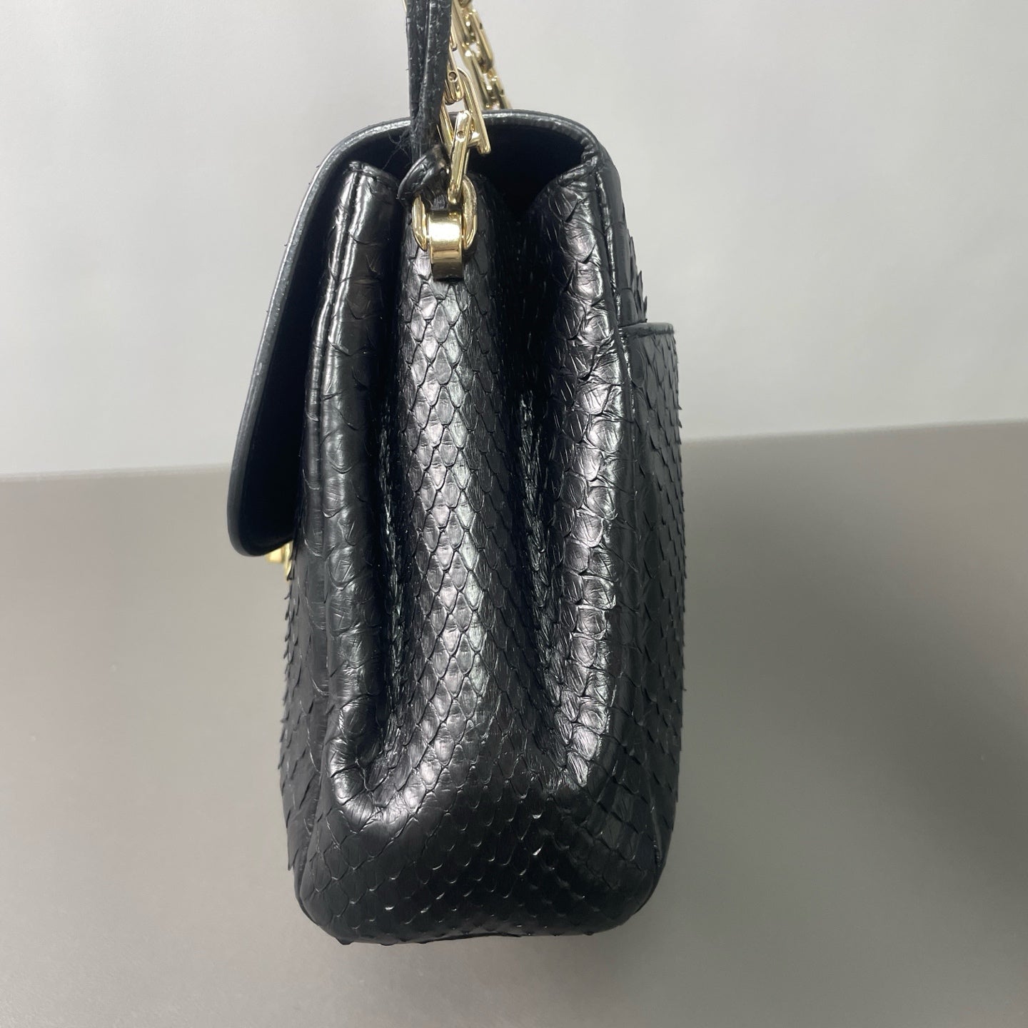 Dior - Diorling Chain Bag - Python skin - Black - (small)