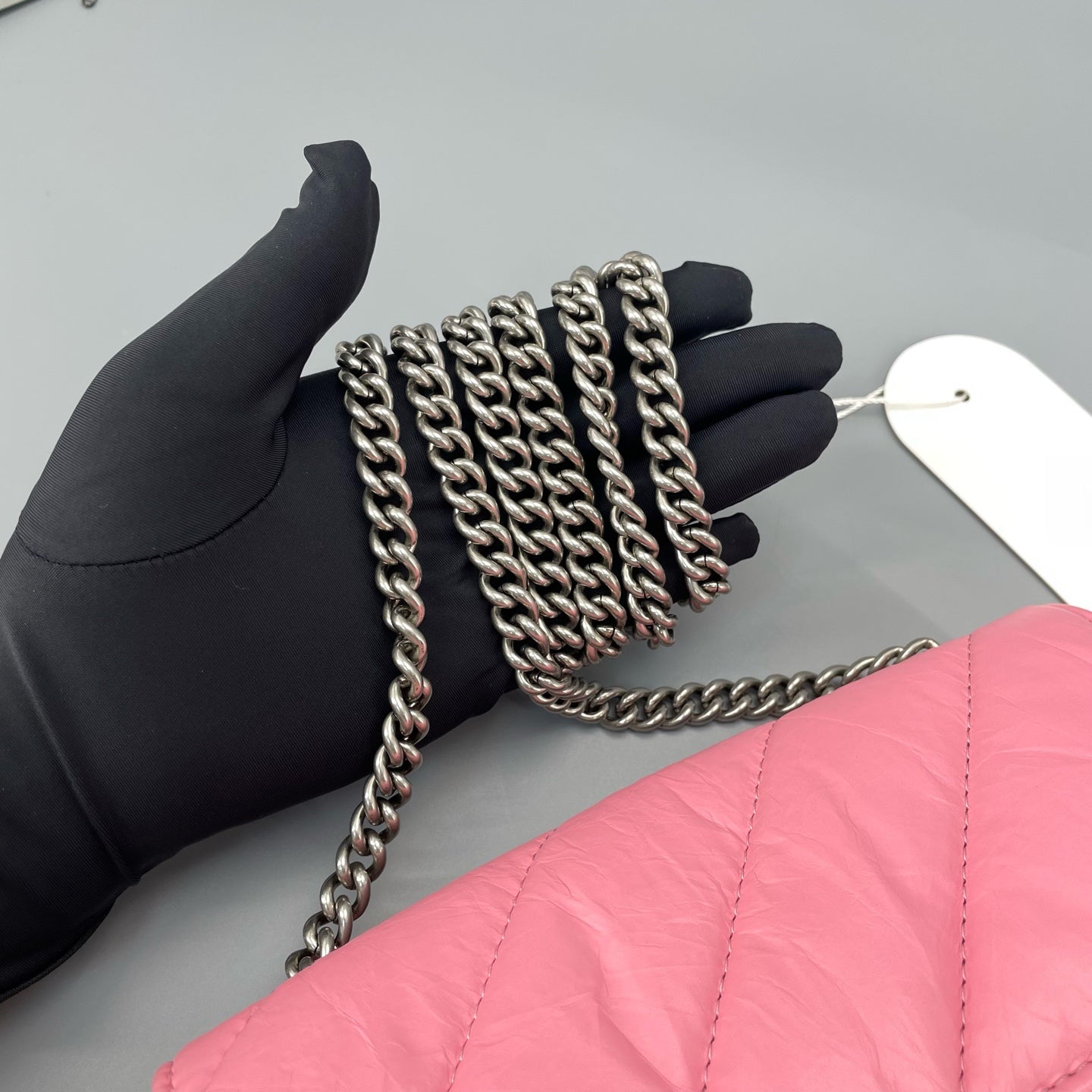Balenciaga - Hourglass Chain Wallet - Leather - Pink - (mini)