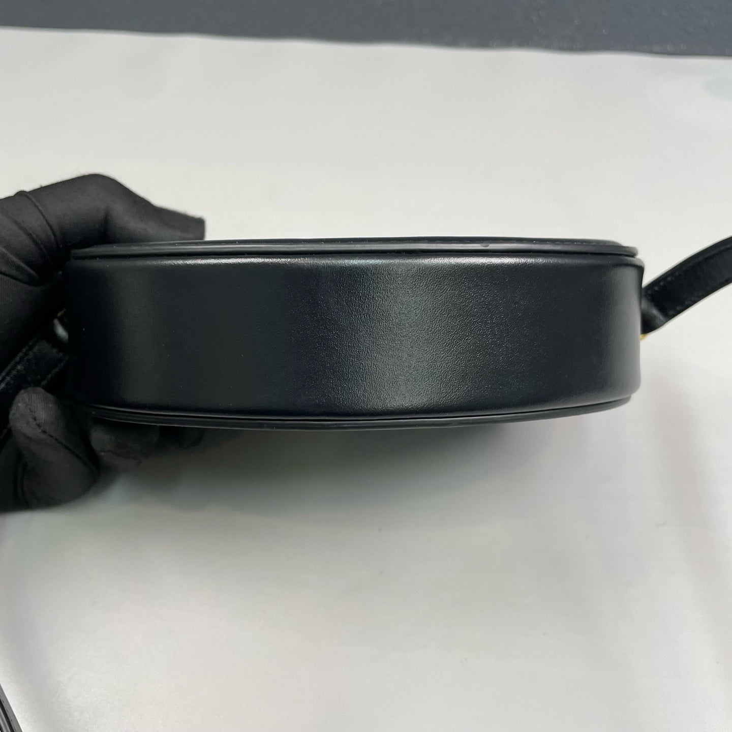 Celine - Triomphe Round Bag - Leather - Black - (mini)