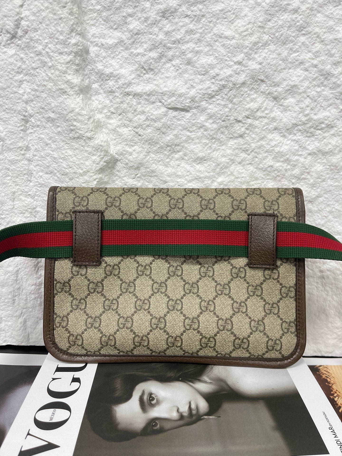 Gucci - GG Supreme Tiger Head Belt Bag - Coated canvas with leather trim - Brown - (medium)