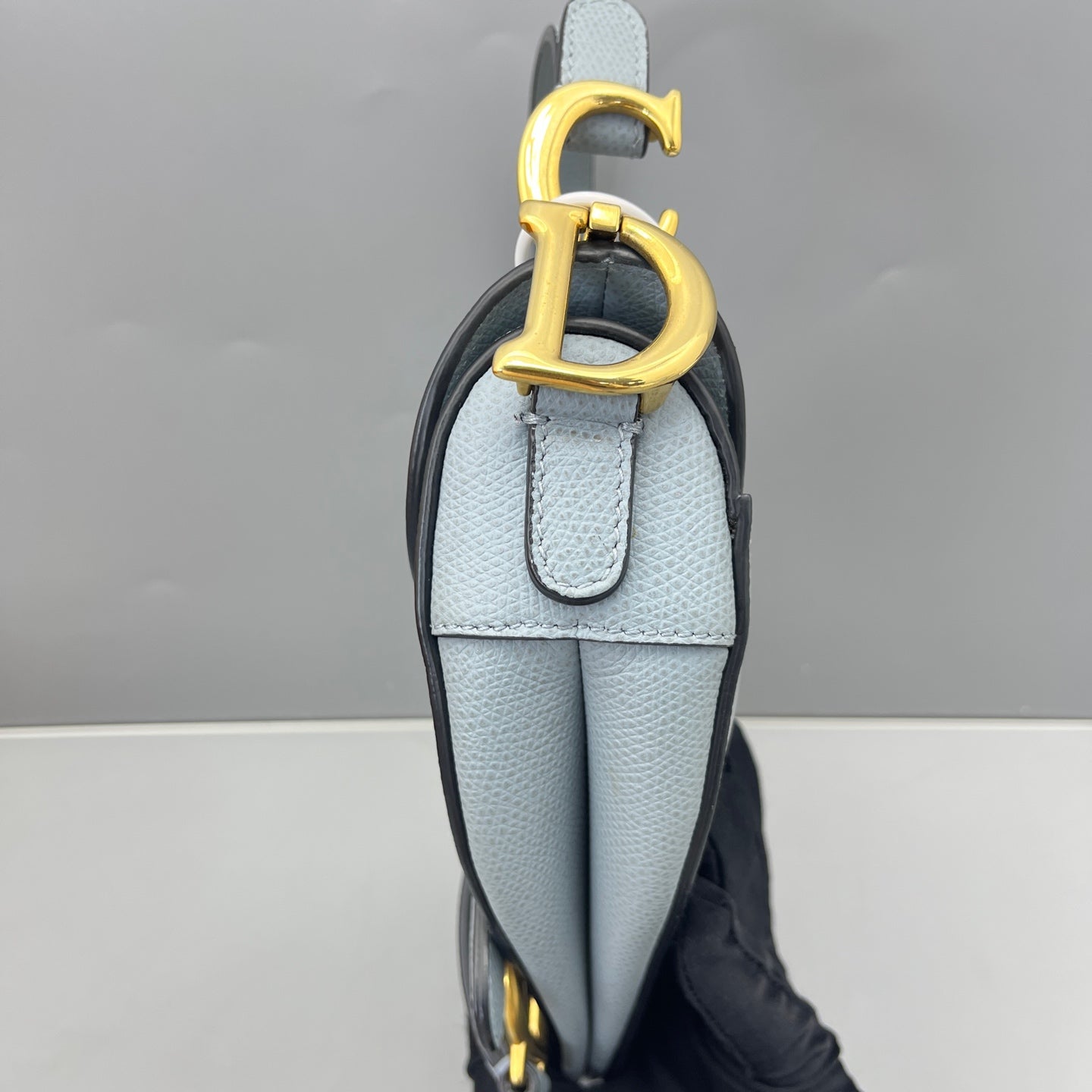 Dior - Saddle Bag - Grained calfskin leather - Blue - (mini)