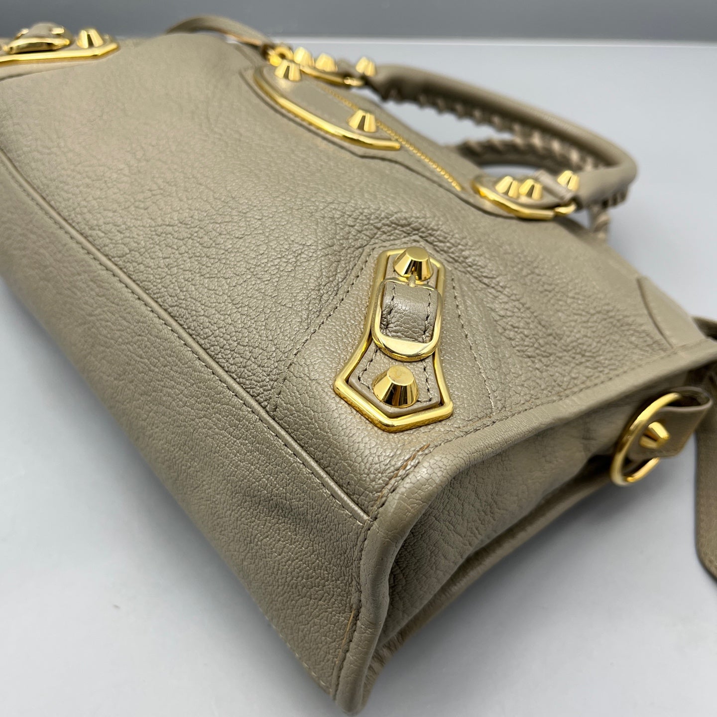 Balenciaga - Mini City - Grained leather - Grey - (mini)