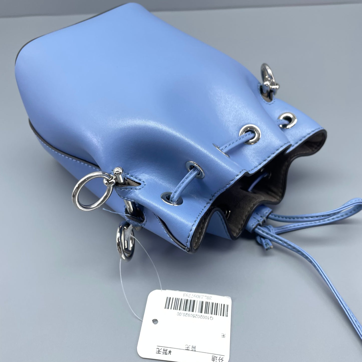 Fendi - 8BS010 (Small Bucket Bag) - Calfskin leather - Blue - (mini)