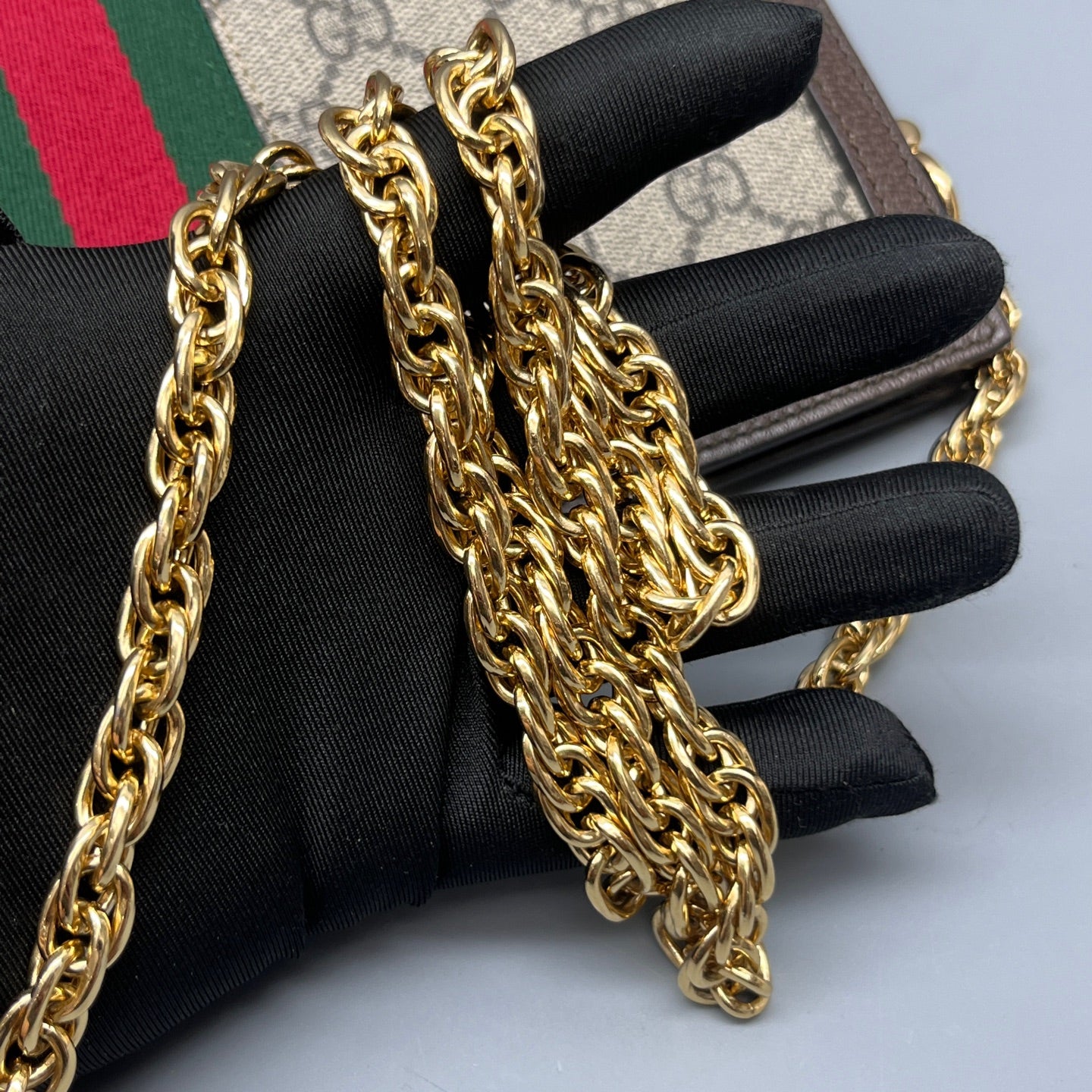 Gucci - Ophidia GG Supreme Chain Wallet - Coated canvas and leather - Beige - (Small)