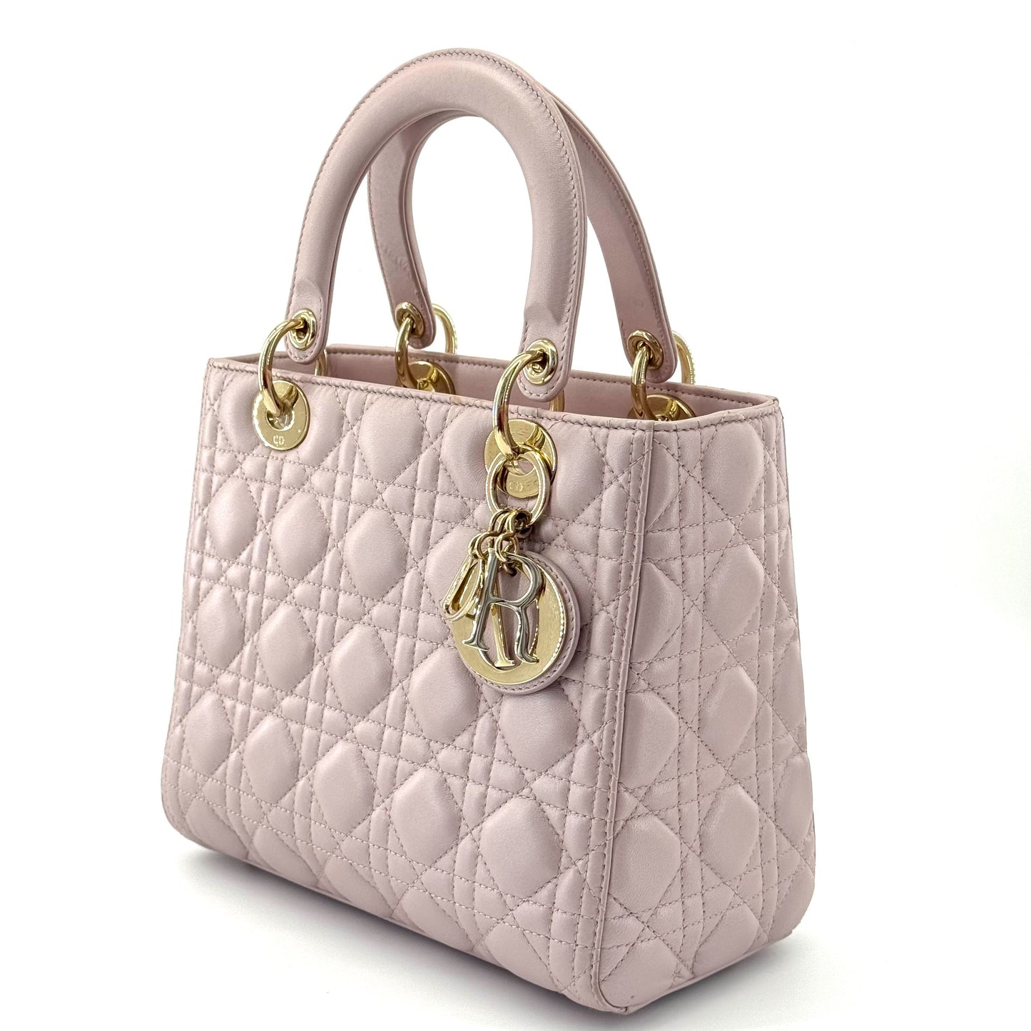 Dior - Lady Dior (Medium) - Lambskin leather - Pink - (Medium)
