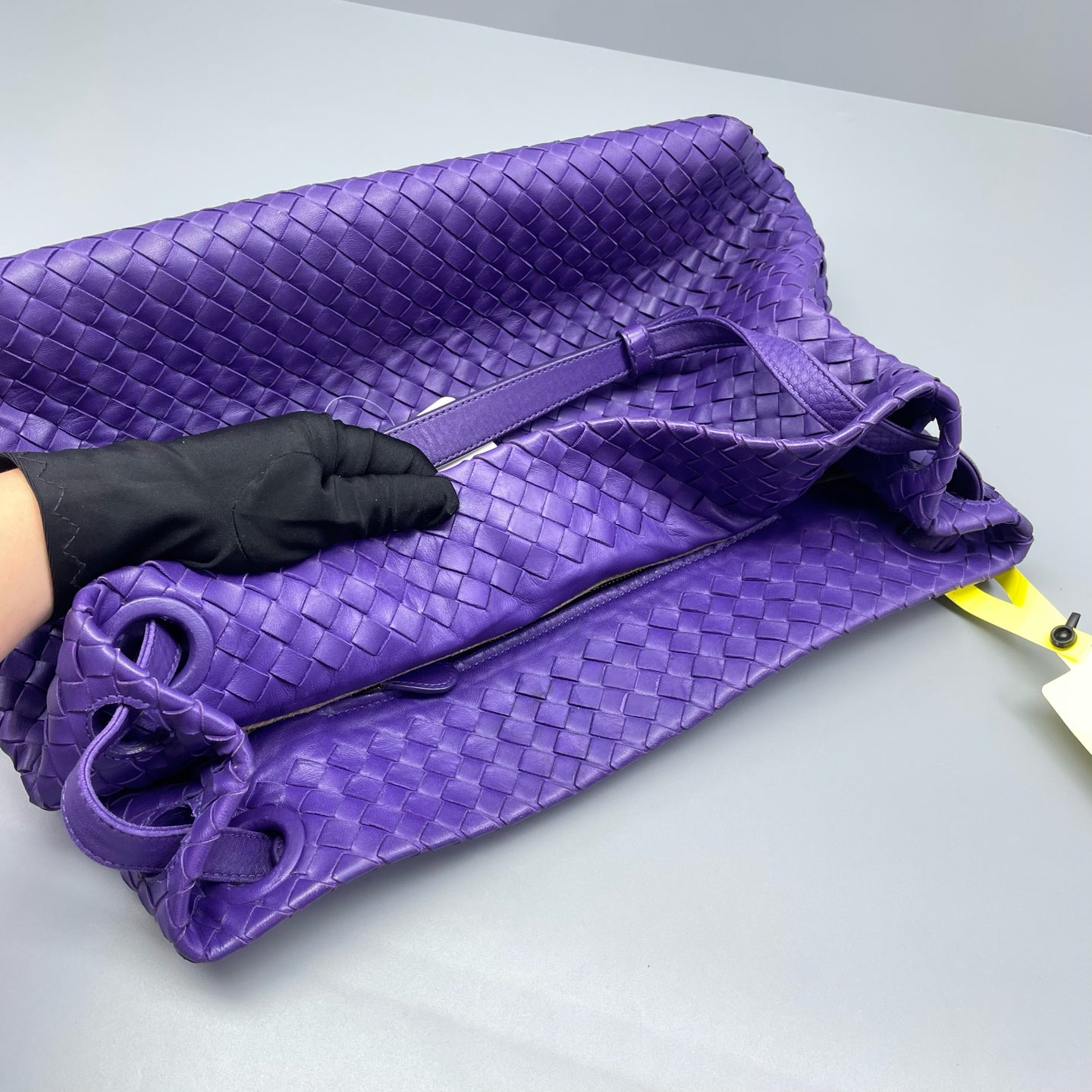 Bottega Veneta - Intrecciato Double Bridge Tote - Leather - Purple - (medium)