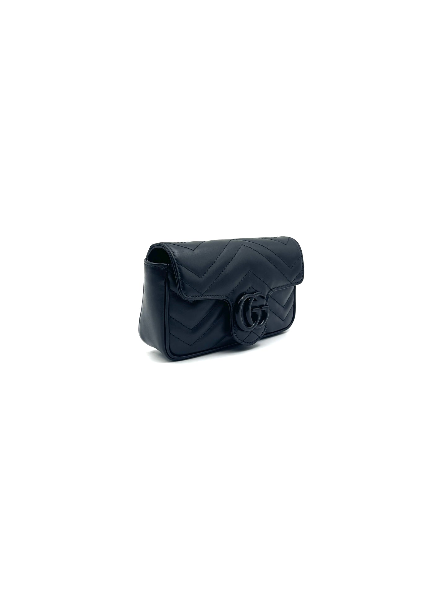 Gucci - GG Marmont So Black Mini - Leather - Black - (mini)