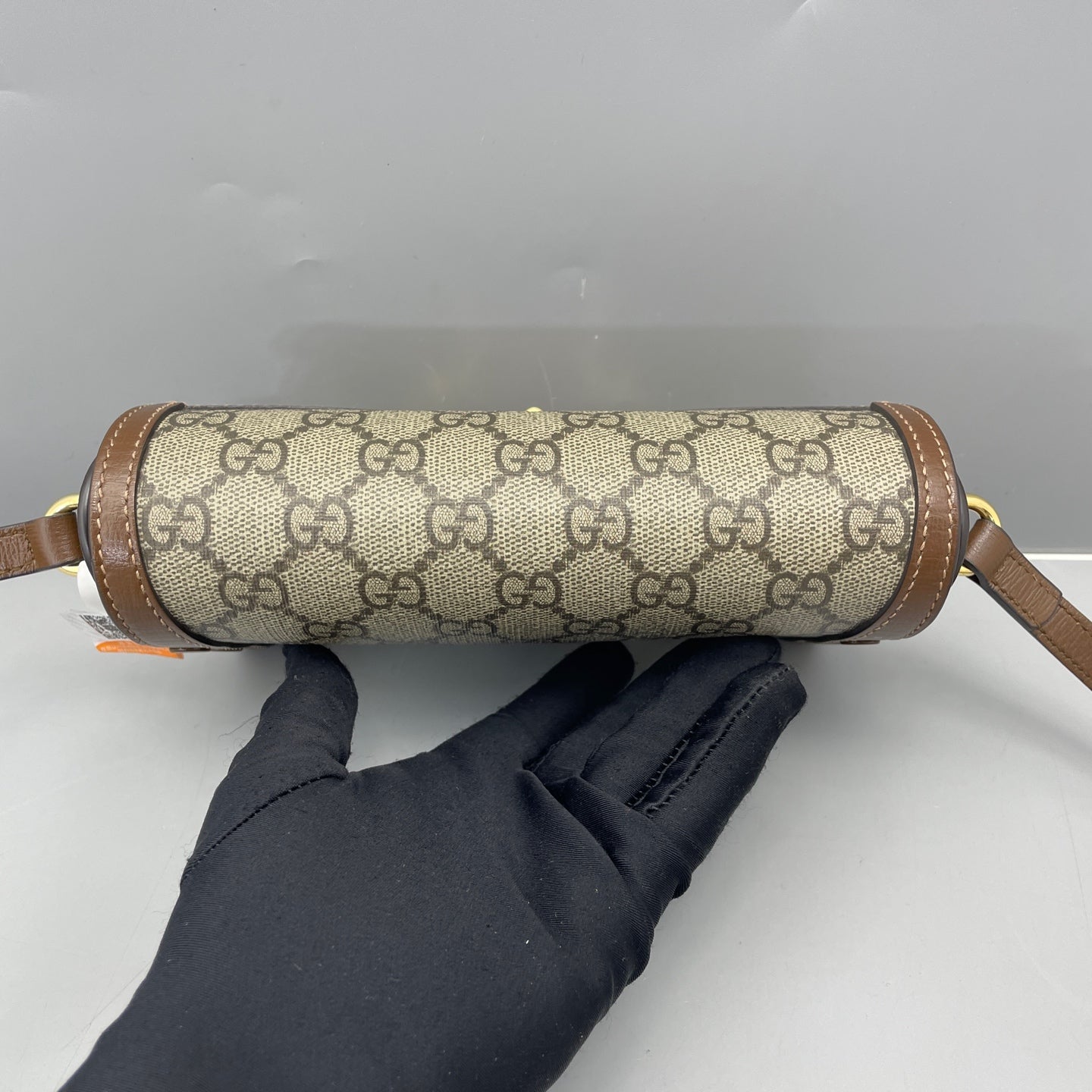Gucci - Horsebit 1955 Camera Bag - GG Supreme canvas with leather trim - Beige and Brown - (mini)