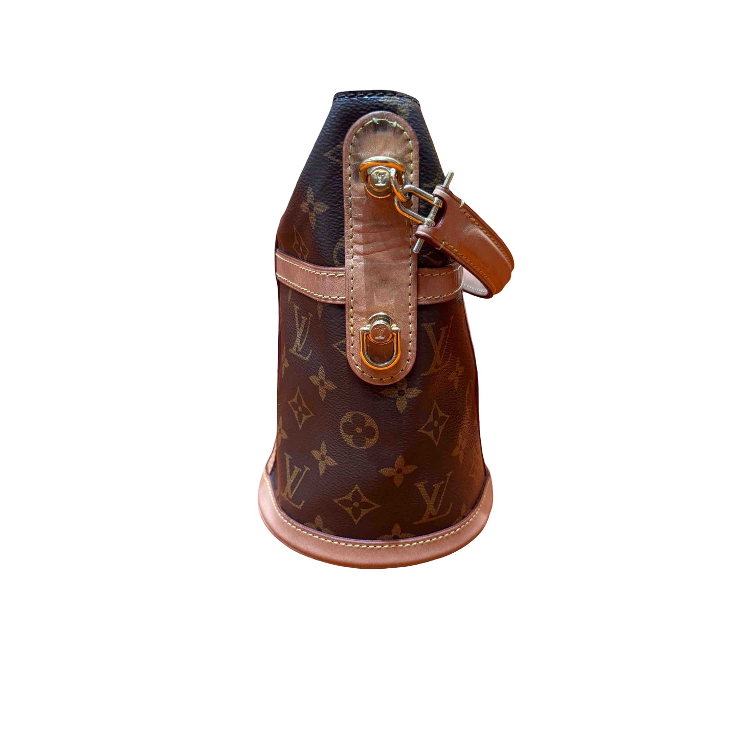 Louis Vuitton - Monogram Bucket Pouch - Monogram coated canvas with Vachetta leather trim - Brown - (mini)