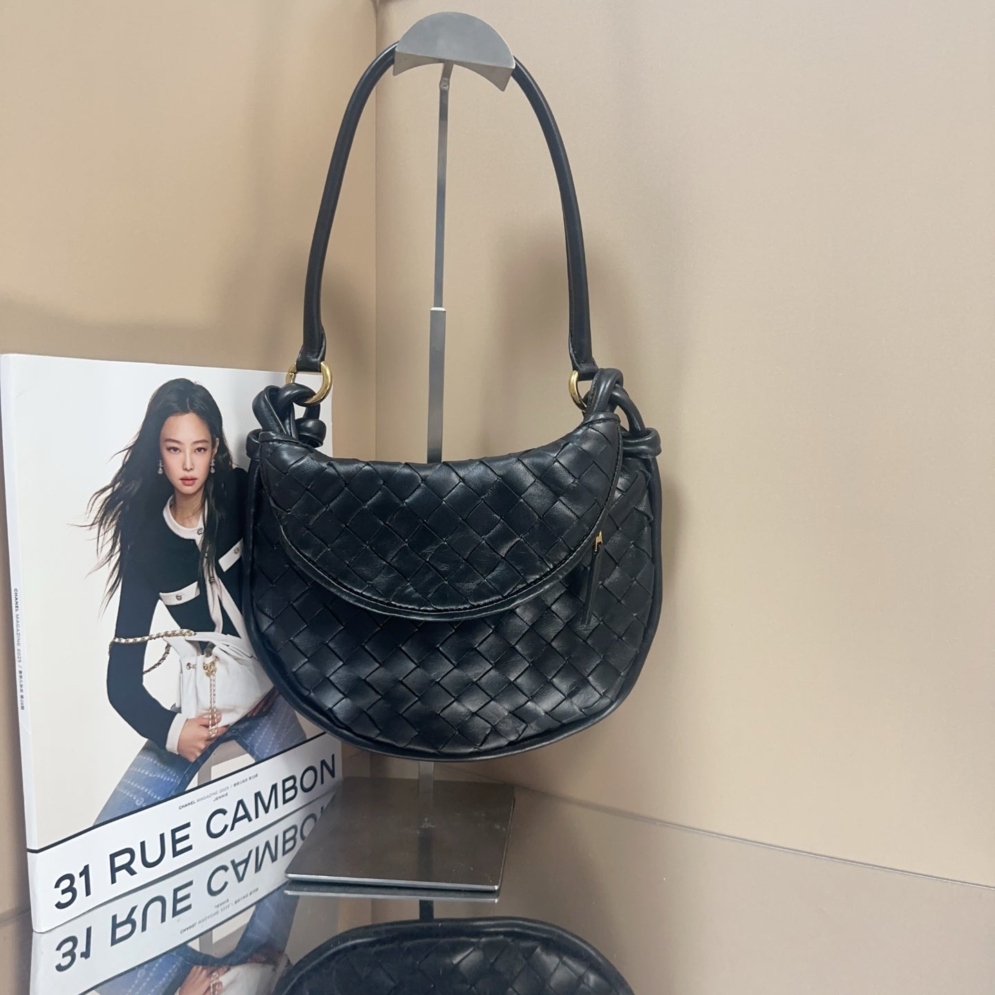 Bottega Veneta - Gemelli - Leather - Black - (Medium)