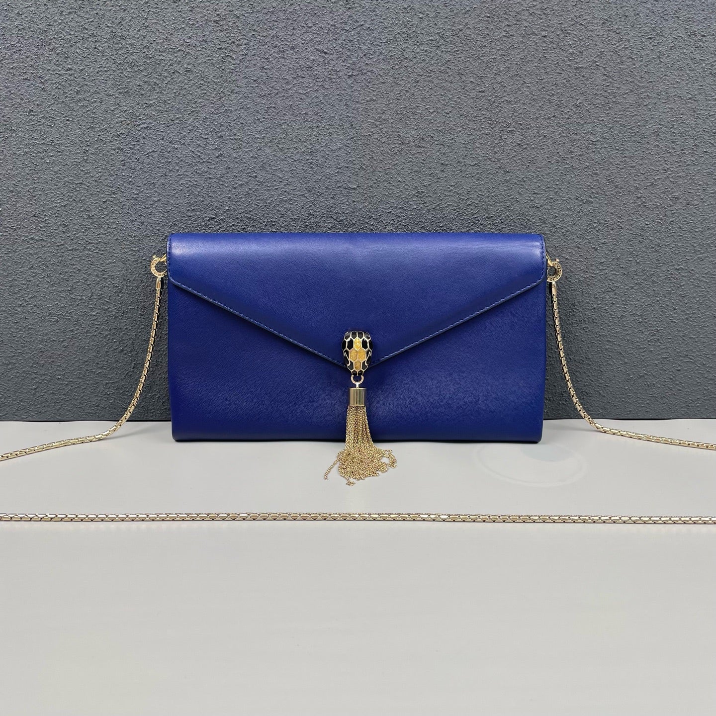 Bvlgari - Serpenti Forever Wallet on Chain (WOC) with Tassel - Calfskin leather - Blue - (mini)