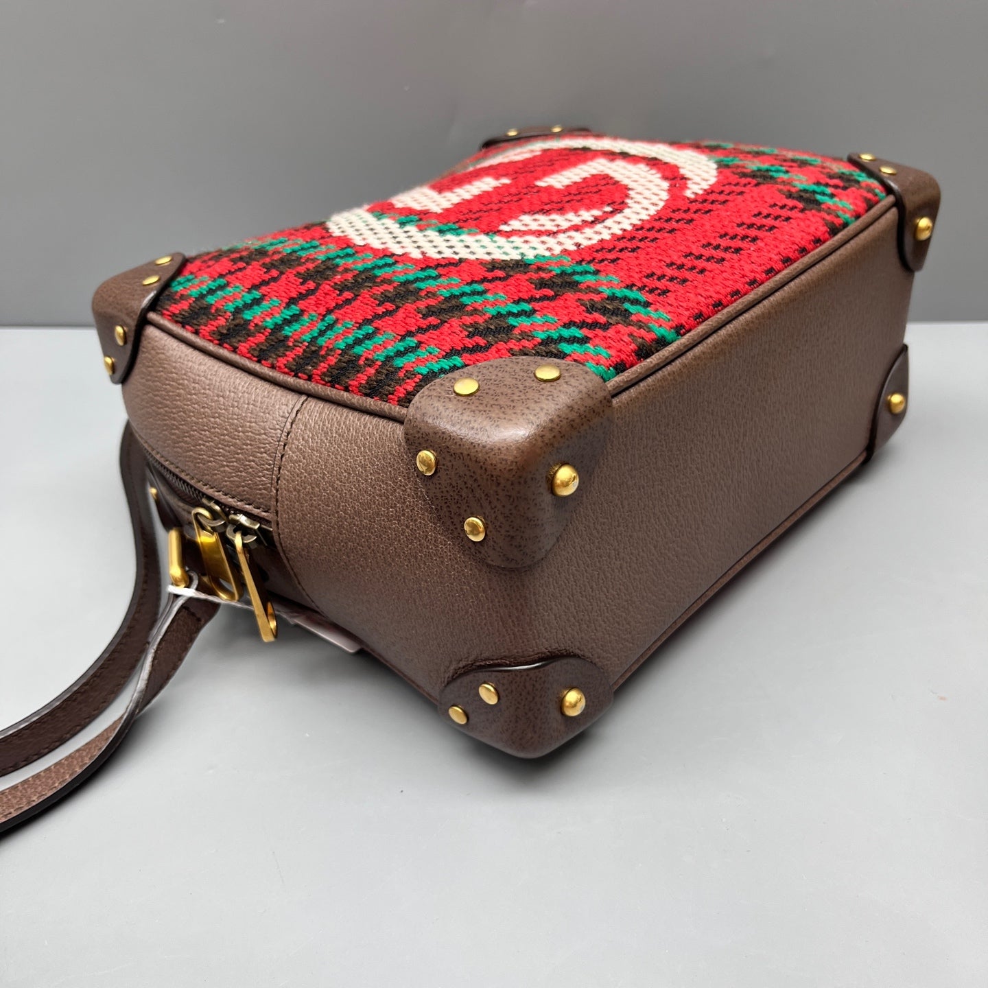 Gucci - GG Knit Box Bag - Knitted textile and Leather - Multicolour - (small)
