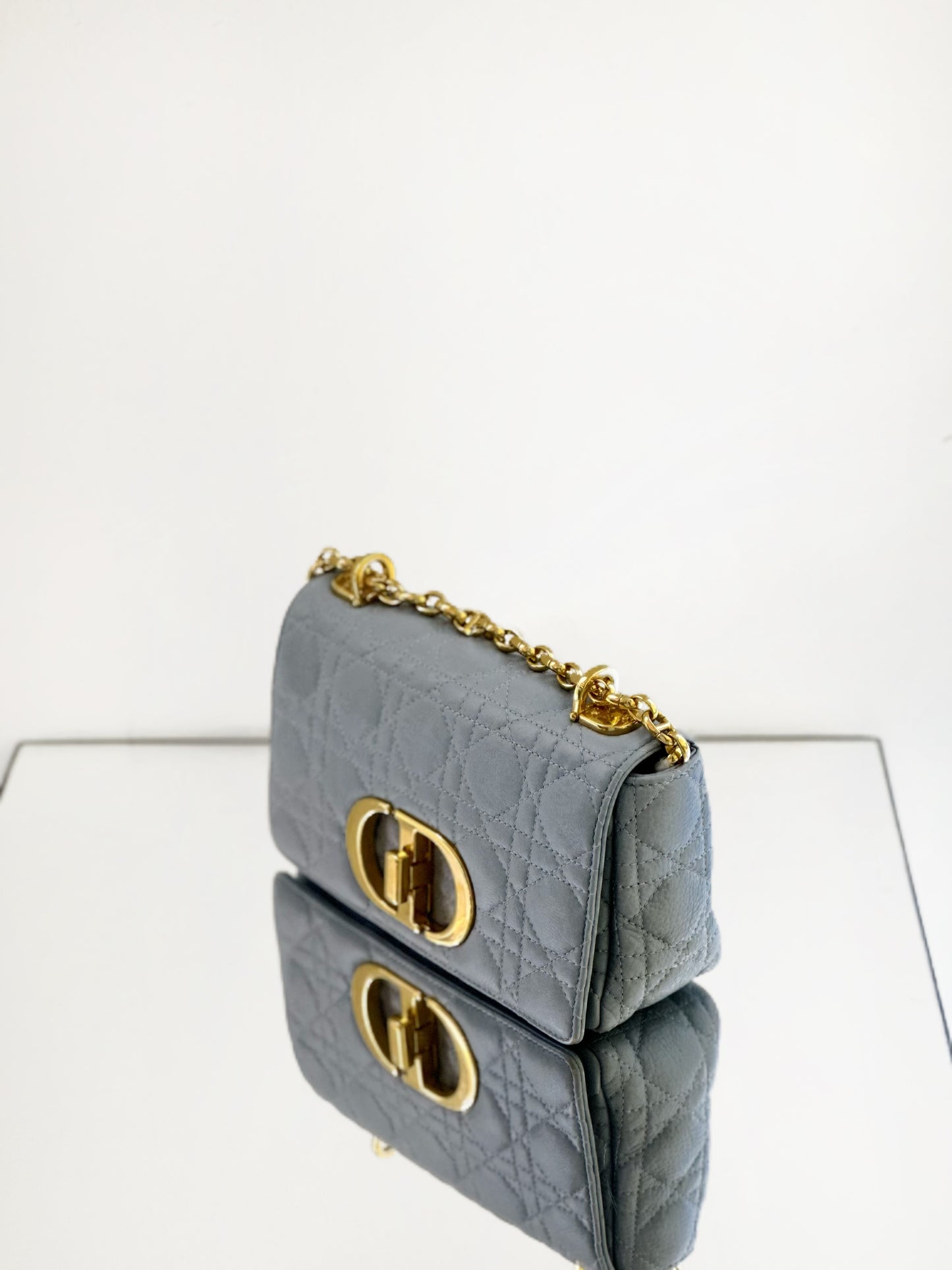 Dior - Miss Caro - Grained calfskin leather - Haze Blue - (Mini)