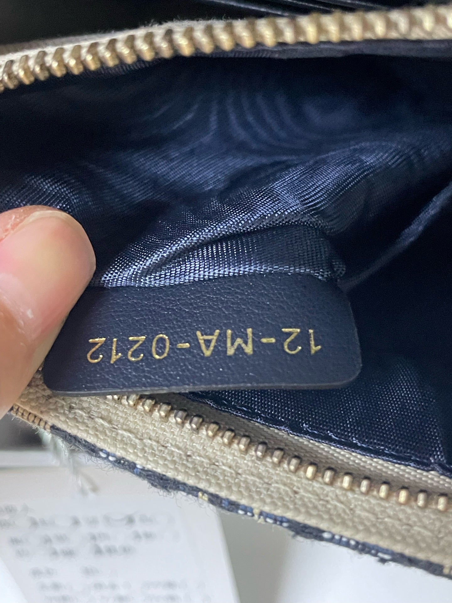 Dior - Saddle Wallet on Chain - Embroidered Oblique Canvas - Blue - (small)