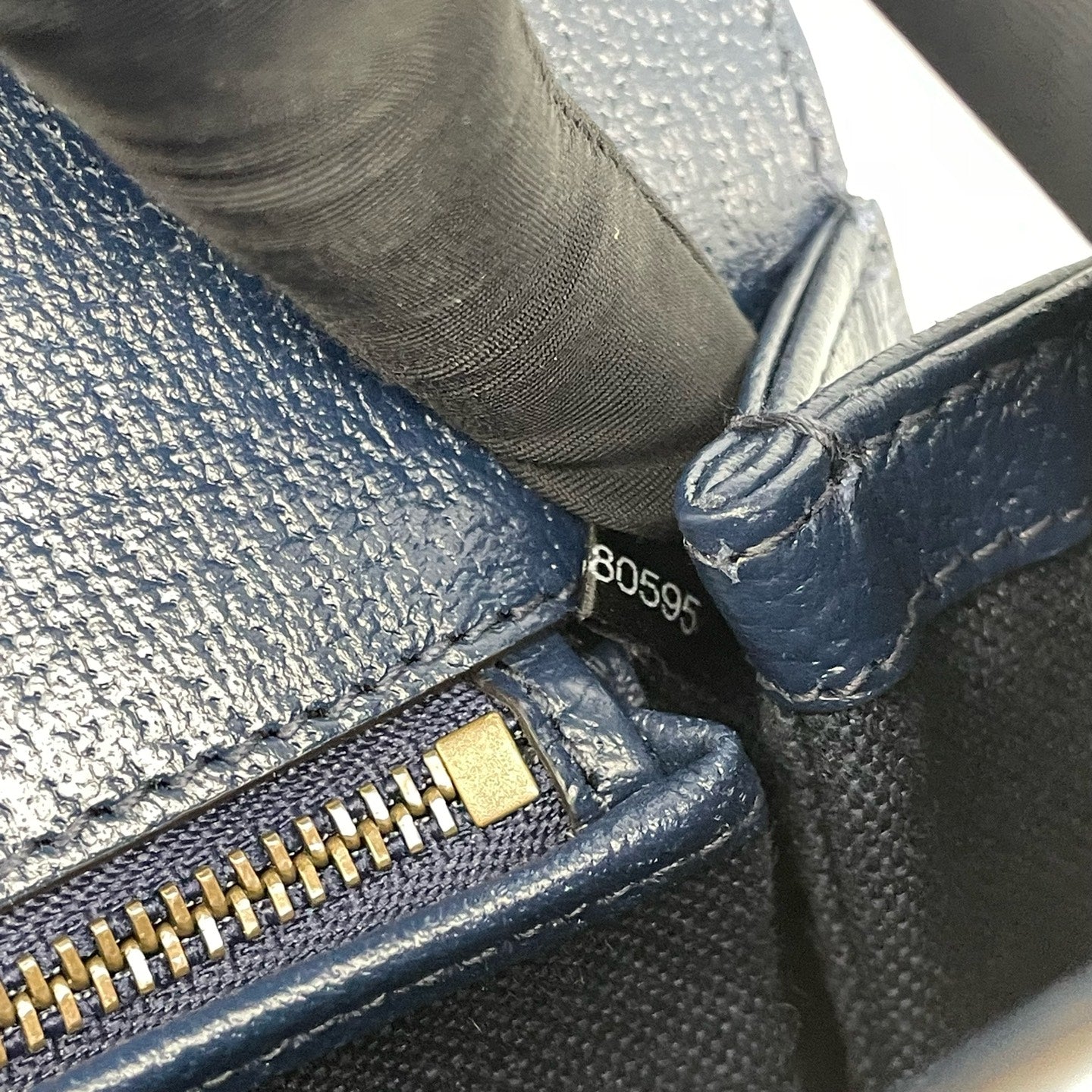 Gucci - 100th Anniversary Limited Edition Bamboo Bag - Grained leather and Canvas - Navy (with Multicolour pattern) - (Small)