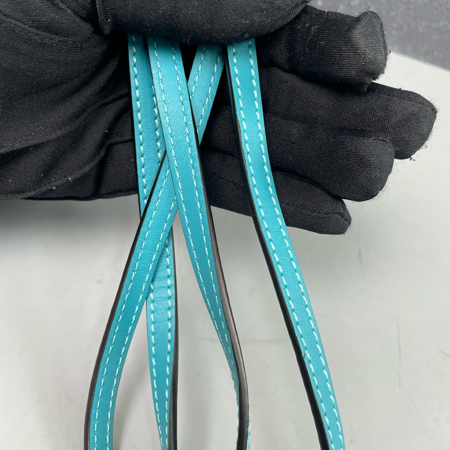 Loewe - Gate Mini Saddle Bag - Grained leather - Lake Blue - (mini)