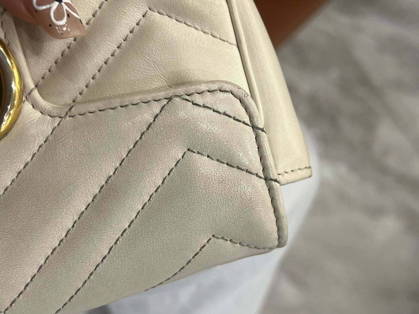 Gucci - Marmont Mini Chain Bag - Leather - White - (mini)