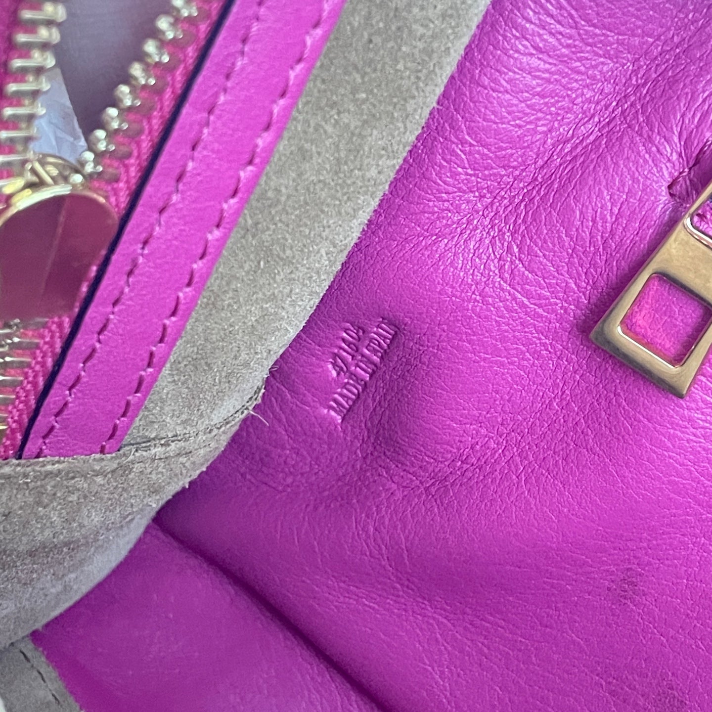 Loewe - Amazona - Grained leather - Fuchsia Pink with Gold-Tone Hardware - (mini)