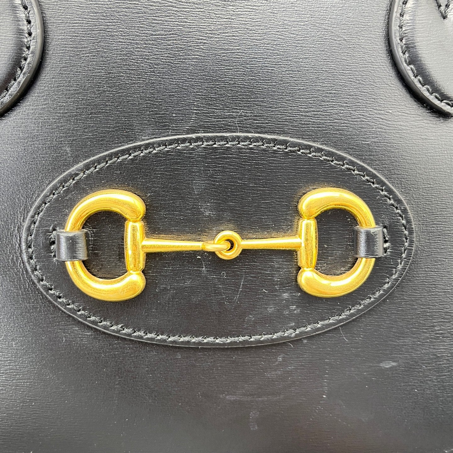 Gucci - 1955 Horsebit Dome Bag - Leather - Black - (medium)