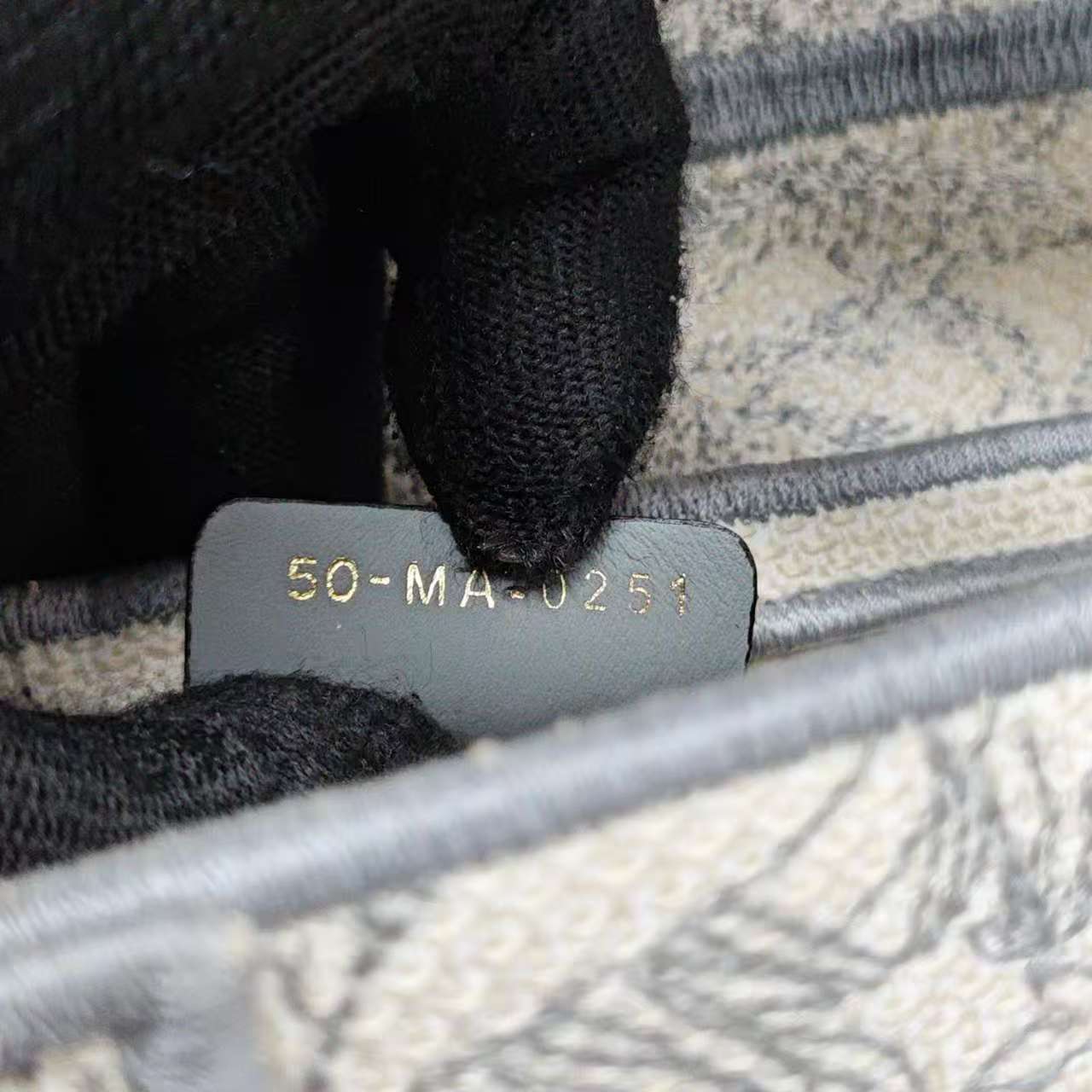 Dior - Saddle Bag - Embroidered Canvas - Grey - (Medium)