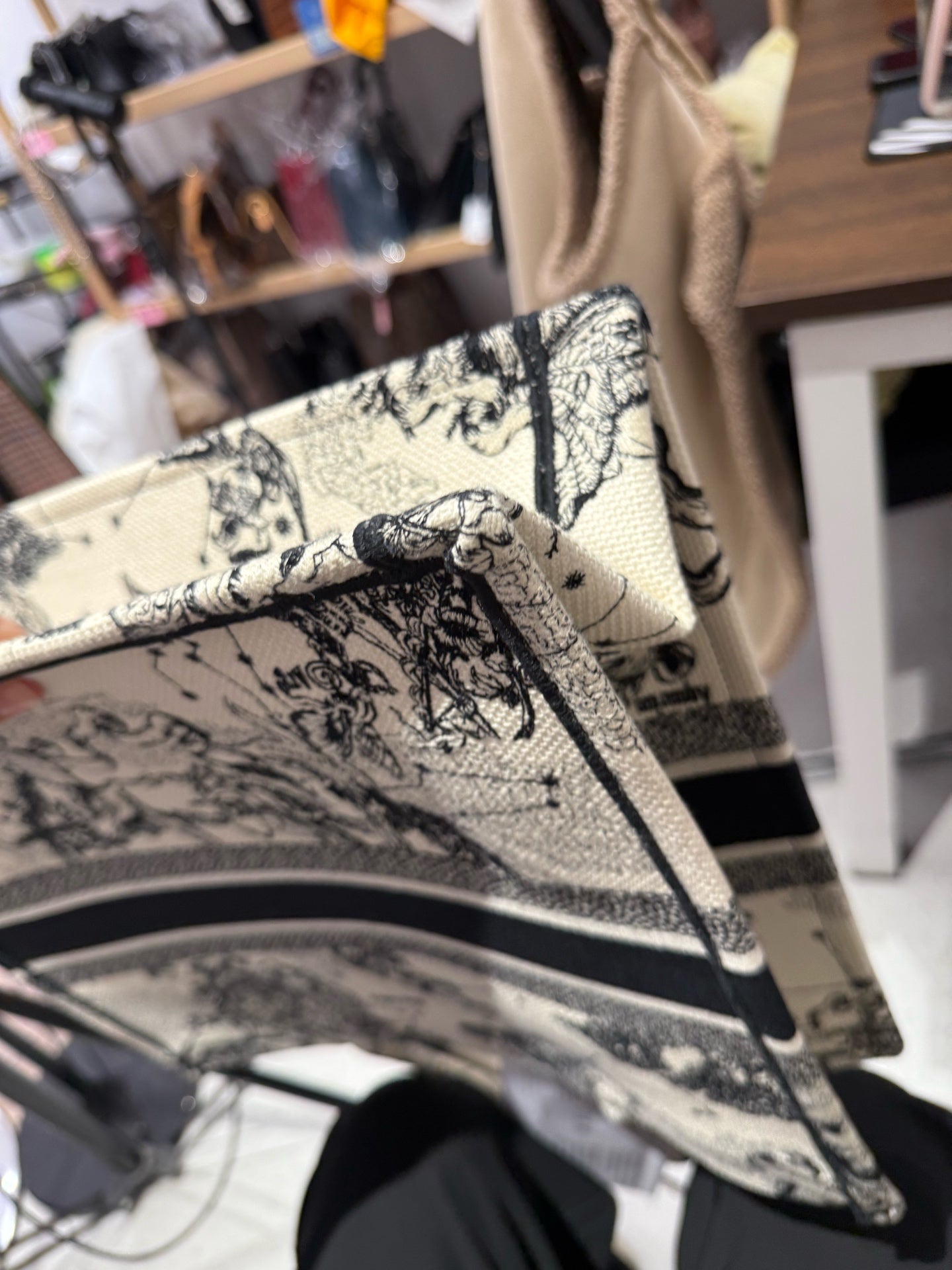 Dior - Book Tote - Embroidered canvas - Beige - (Large)