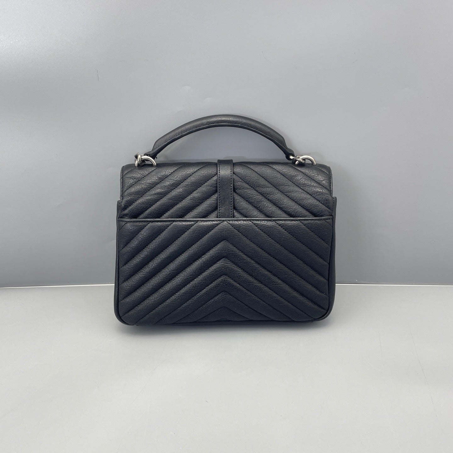 Saint Laurent - Monogram Collège Bag - Grained leather - Black - (small)
