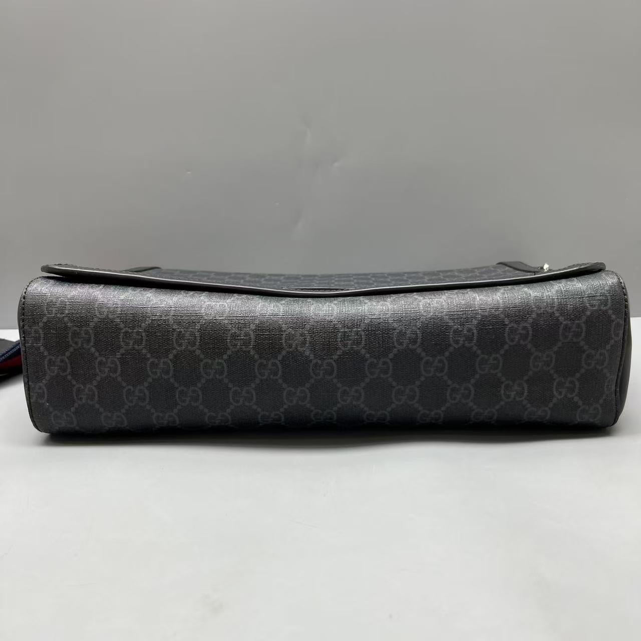 Gucci - GG Supreme Messenger Bag - GG Supreme canvas with leather trim - Black - (medium)